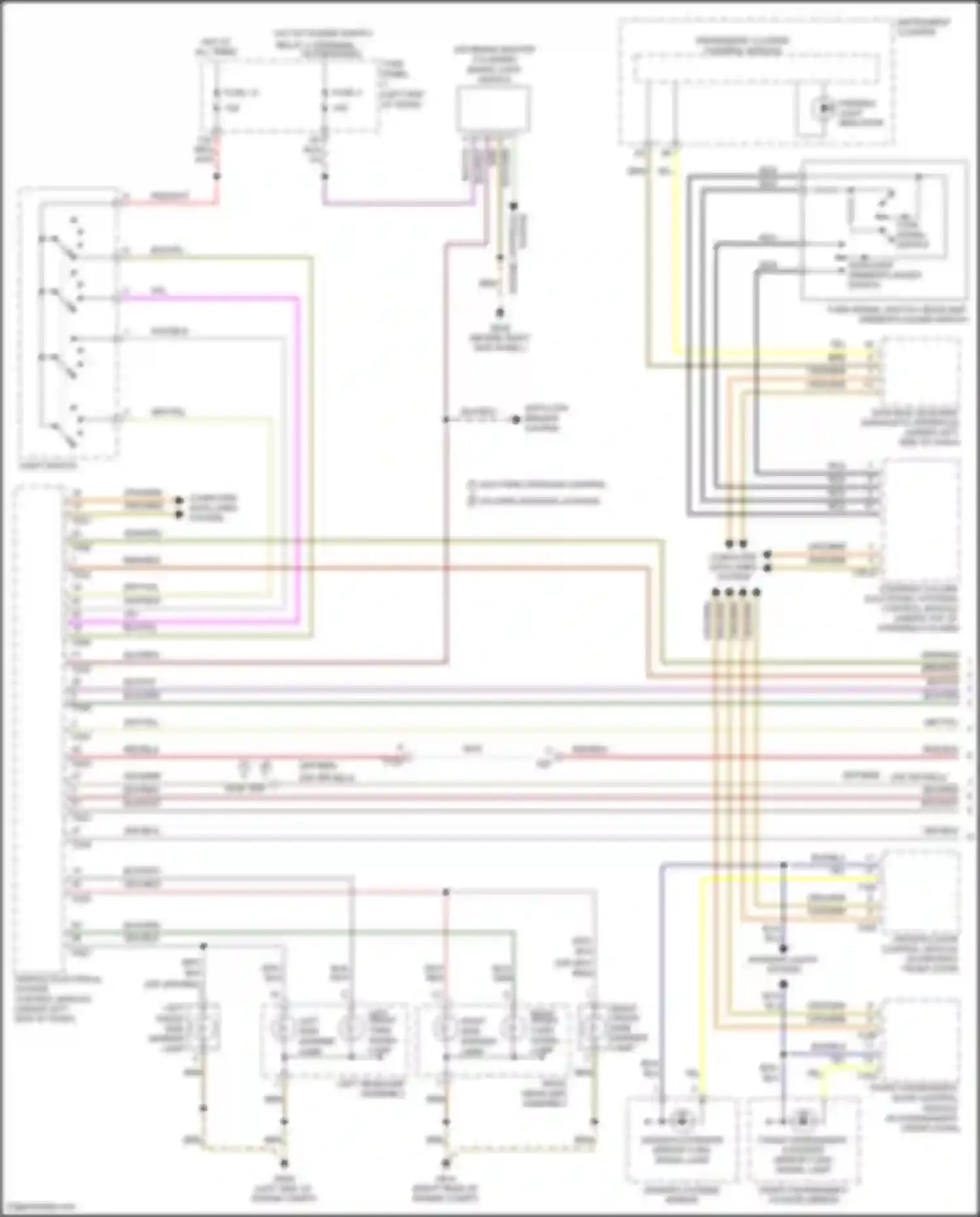 Eos Volkswagen I facelift (2010-2015): Exterior lamps circuit (1 of 2)