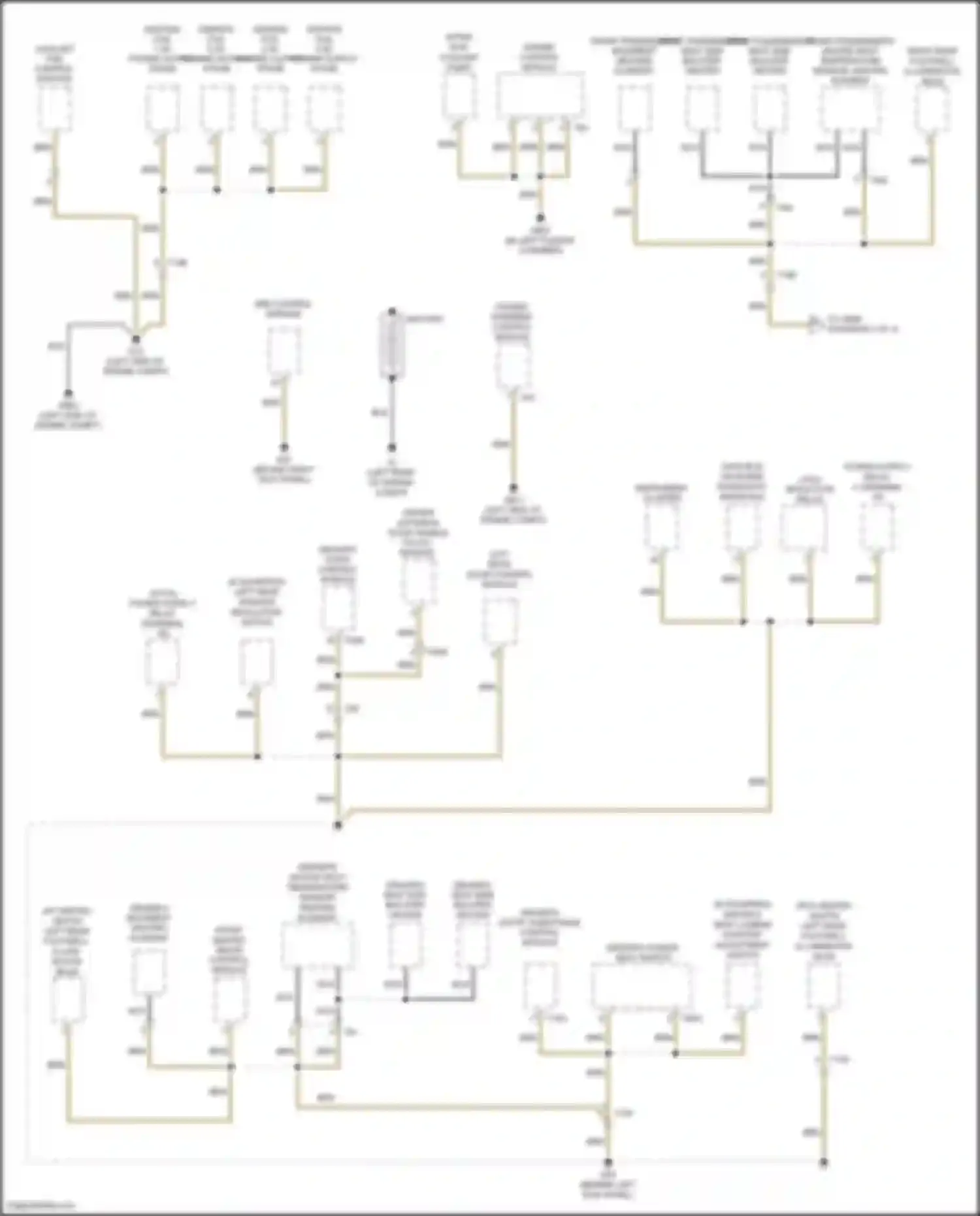 Eos Volkswagen I facelift (2010-2015): Ground distribution circuit (1 of 3)