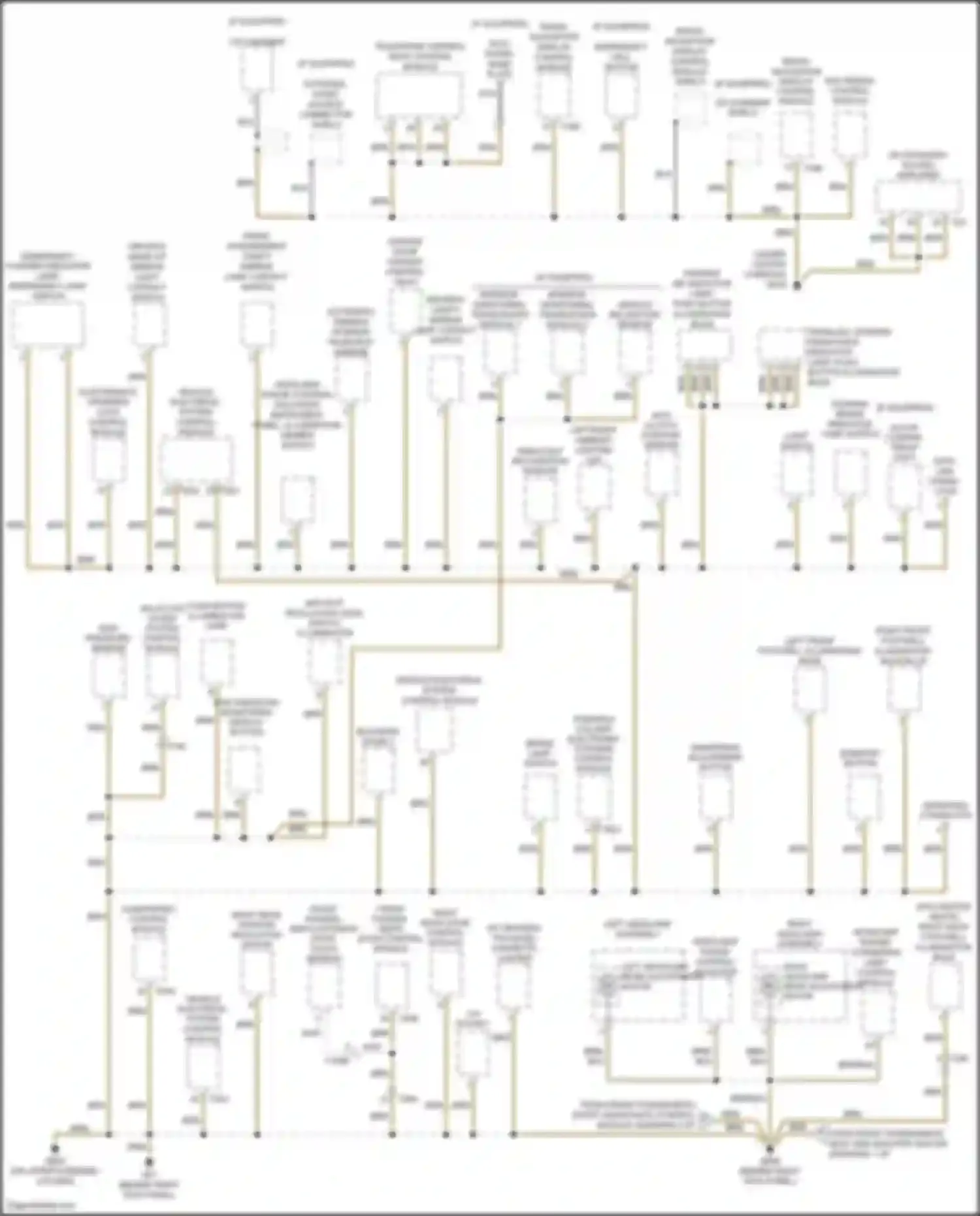 Eos Volkswagen I facelift (2010-2015): Ground distribution circuit (2 of 3)