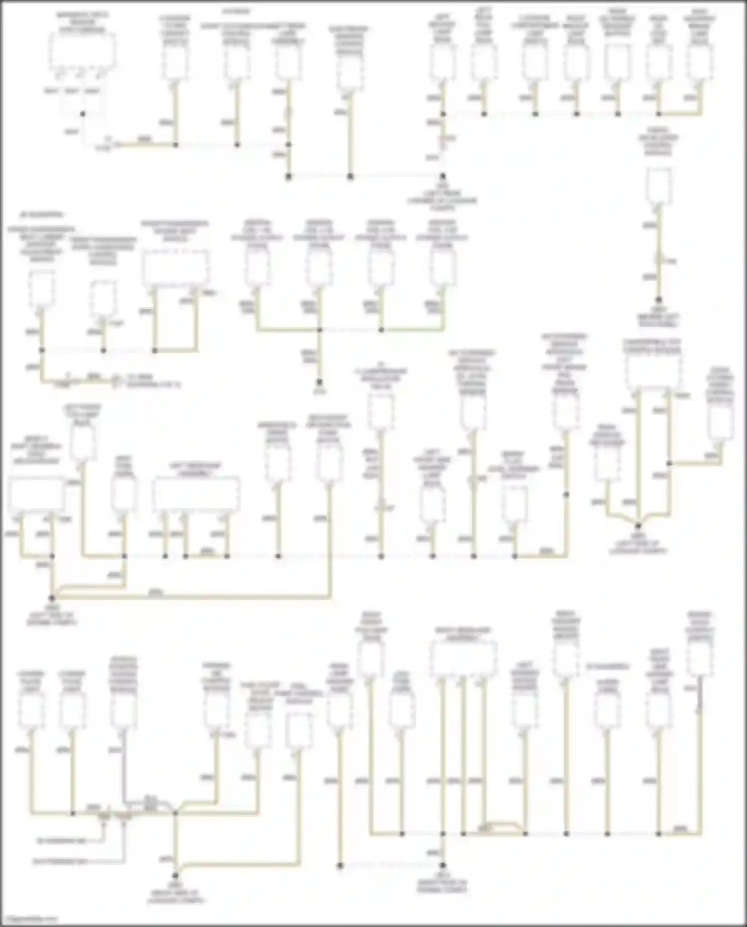 Eos Volkswagen I facelift (2010-2015): Ground distribution circuit (3 of 3)