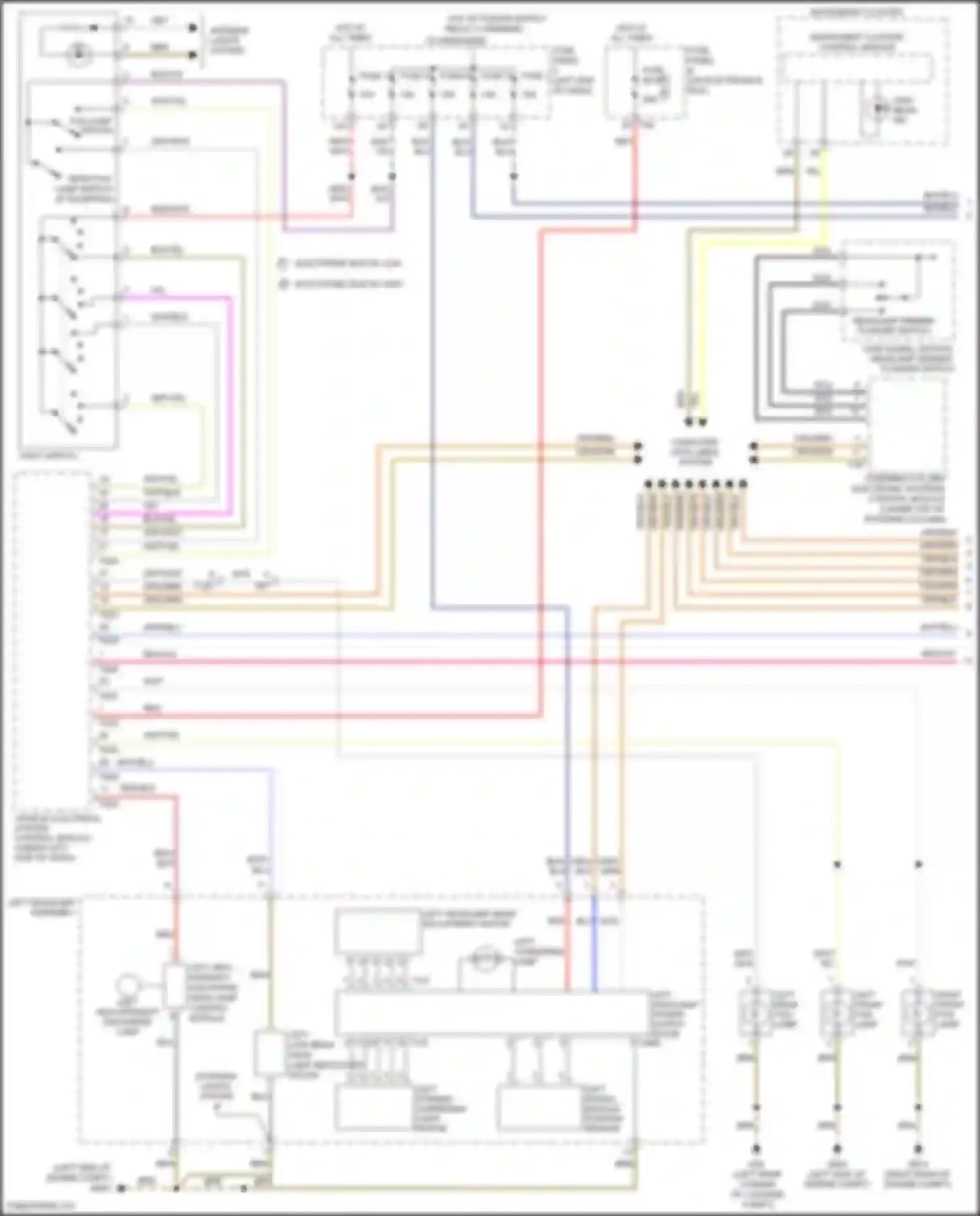 Eos Volkswagen I facelift (2010-2015): Headlights circuit, w/ hid headlamps (1 of 2)