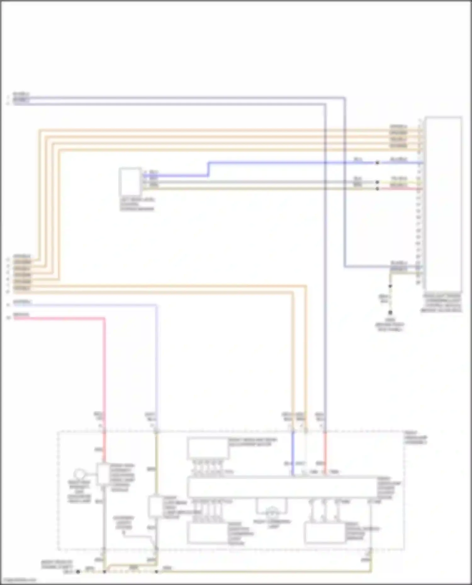Eos Volkswagen I facelift (2010-2015): Headlights circuit, w/ hid headlamps (2 of 2)