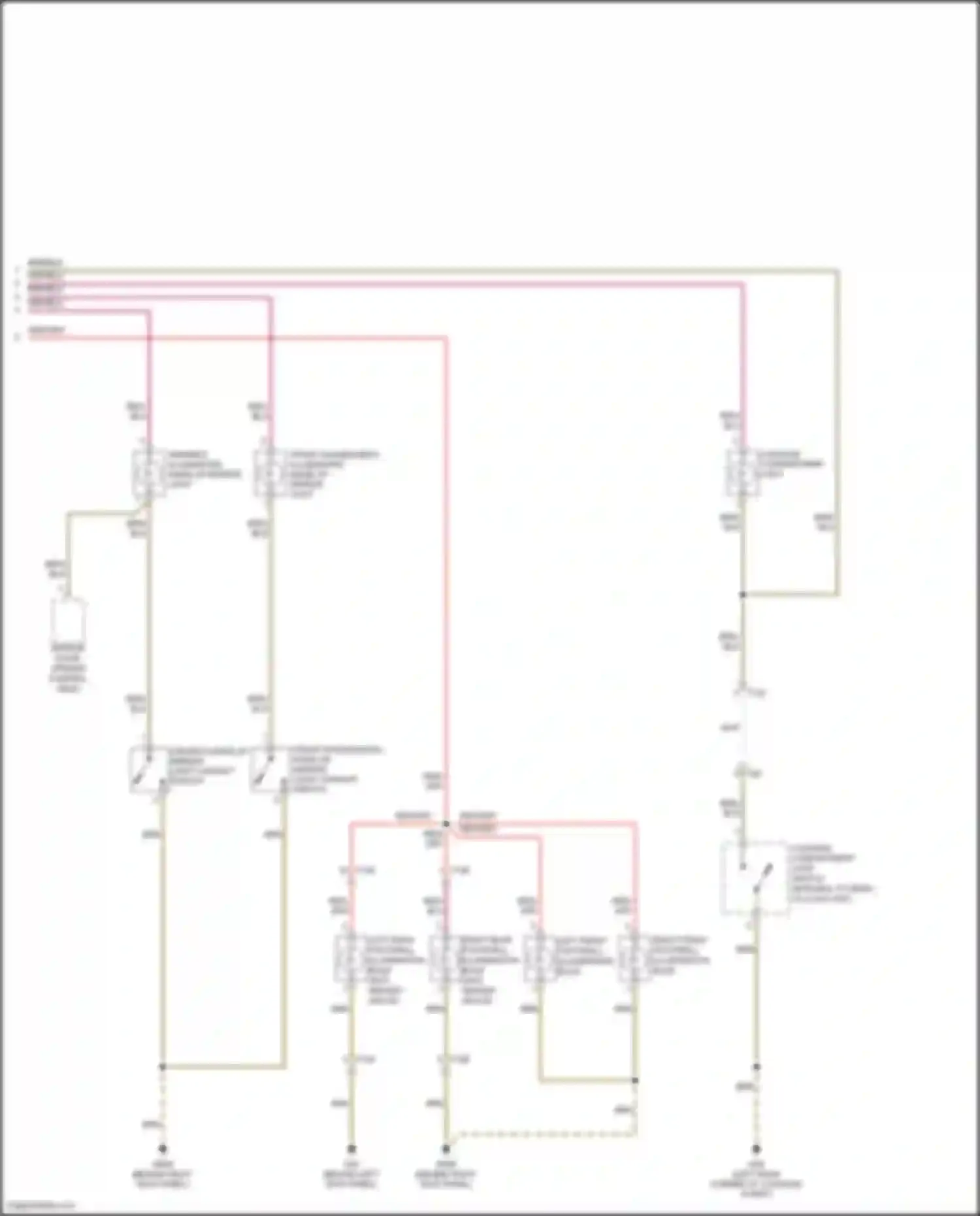 Eos Volkswagen I facelift (2010-2015): Courtesy lamps circuit (2 of 2)