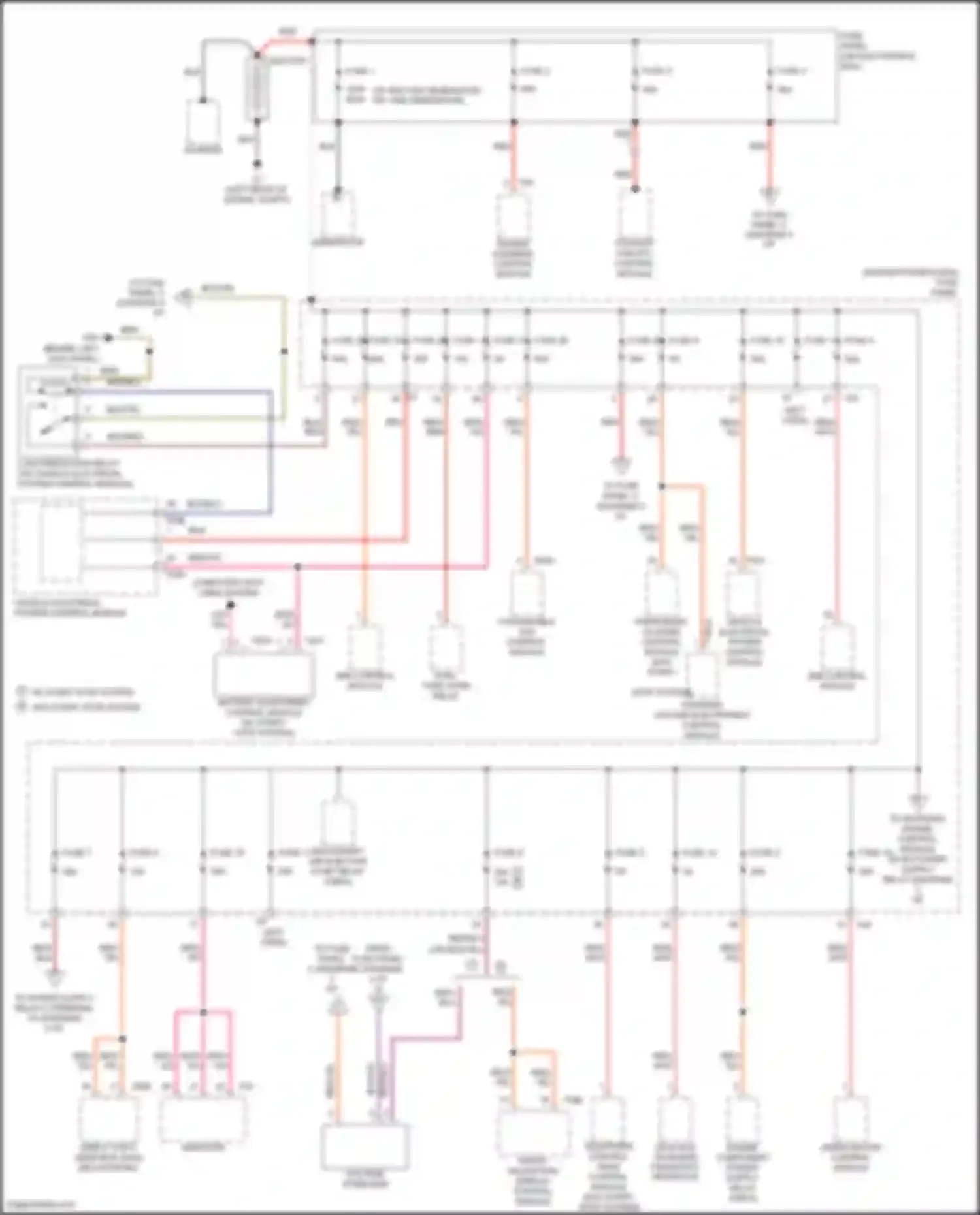 Eos Volkswagen I facelift (2010-2015): Power distribution circuit (1 of 5)