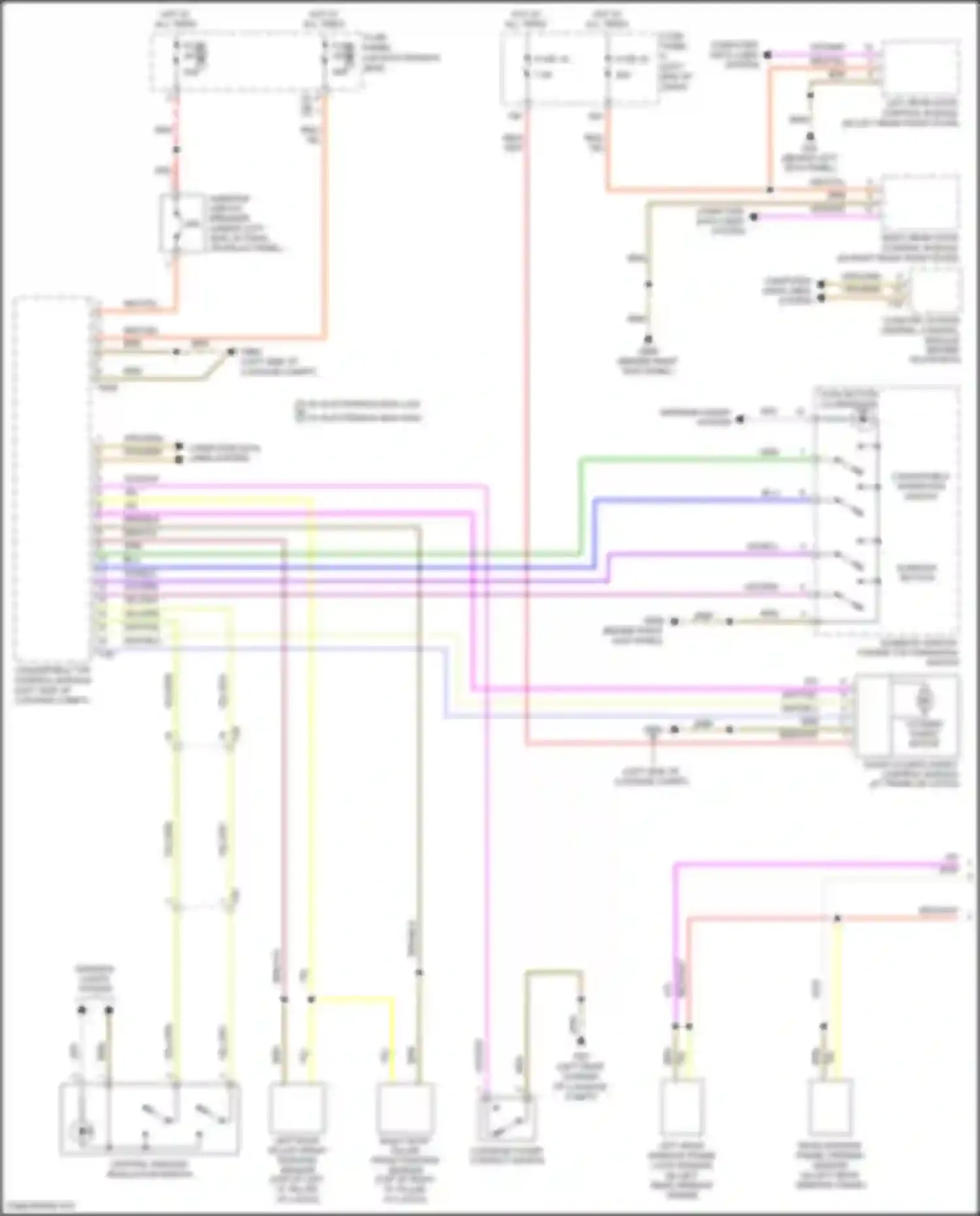 Eos Volkswagen I facelift (2010-2015): Power top/sunroof circuit (1 of 2)
