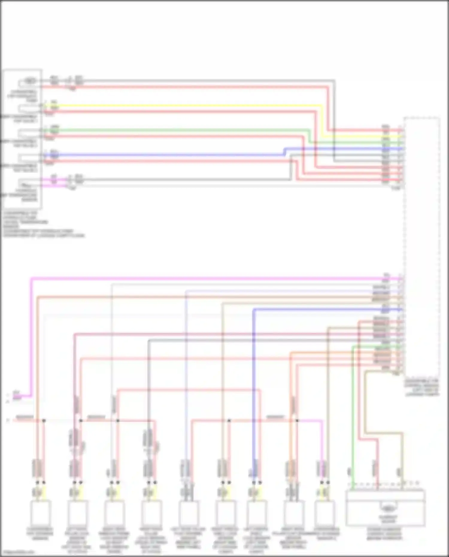 Eos Volkswagen I facelift (2010-2015): Power top/sunroof circuit (2 of 2)