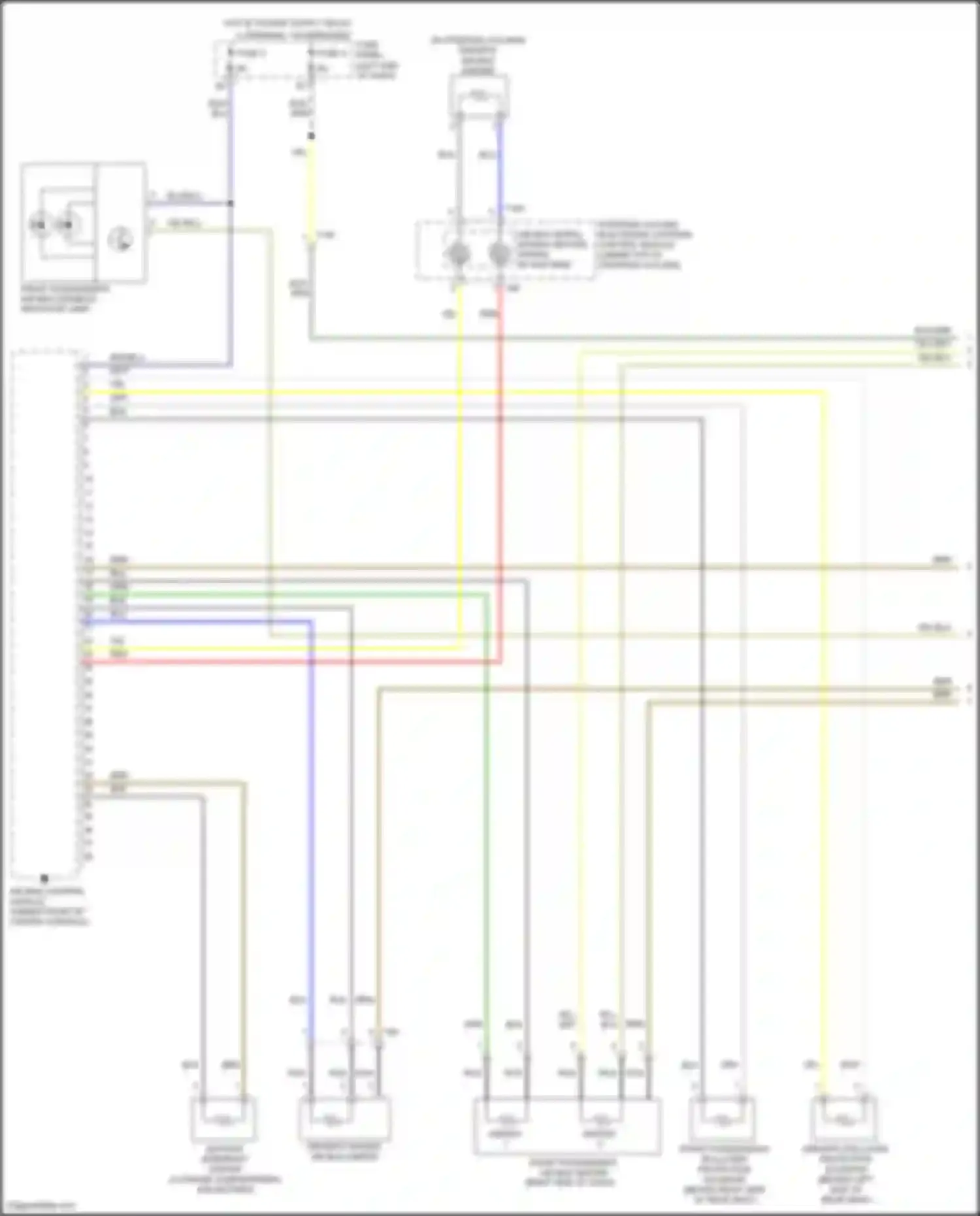 Eos Volkswagen I facelift (2010-2015): Supplemental restraints circuit (1 of 3)