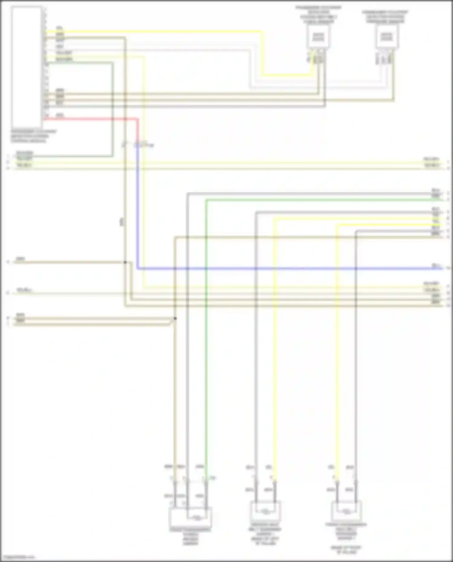 Eos Volkswagen I facelift (2010-2015): Supplemental restraints circuit (2 of 3)