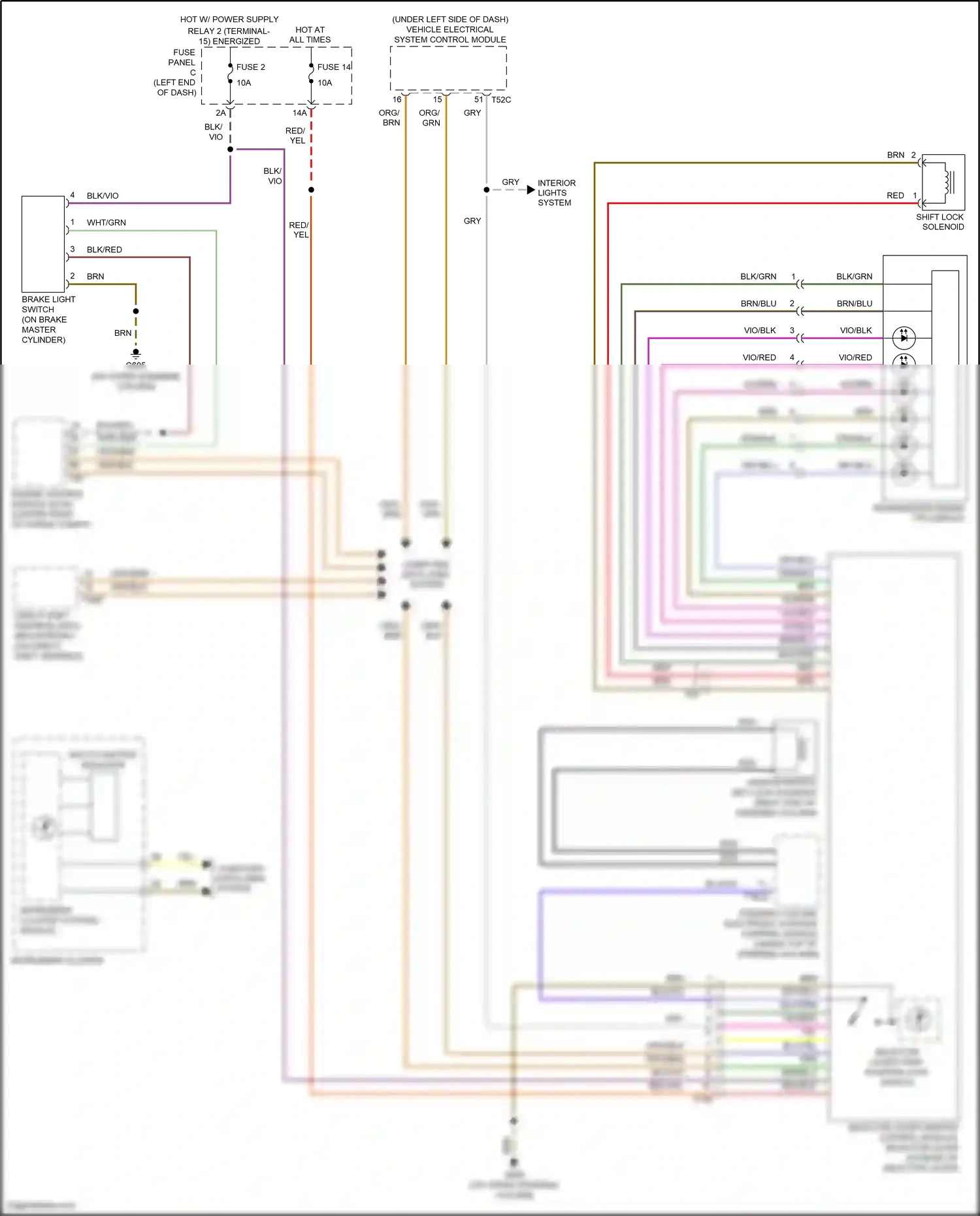 Volkswagen Eos I facelift (2010-2015) brake light switch wiring diagram  (6 of 9)
