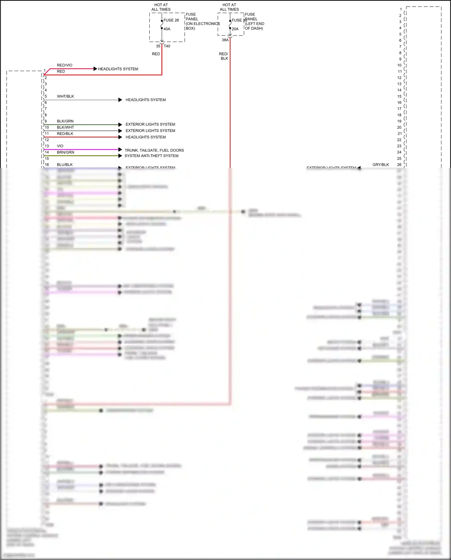 Volkswagen Eos I facelift (2010-2015) defogger system wiring diagram  (2 of 2)