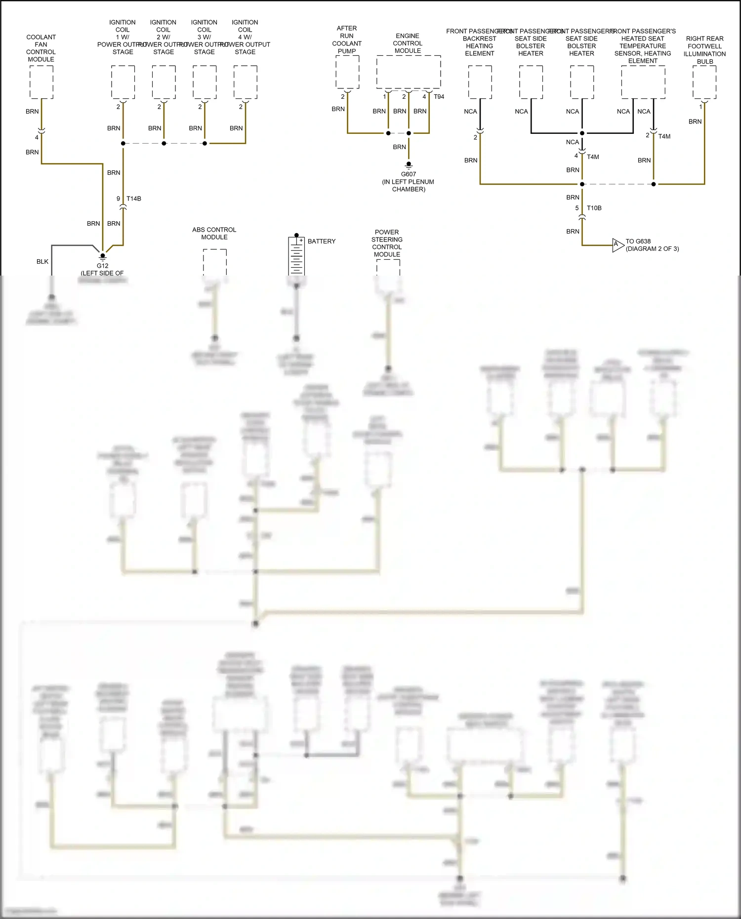 Volkswagen Eos I facelift (2010-2015) driver's backrest heating element wiring diagram  (1 of 2)