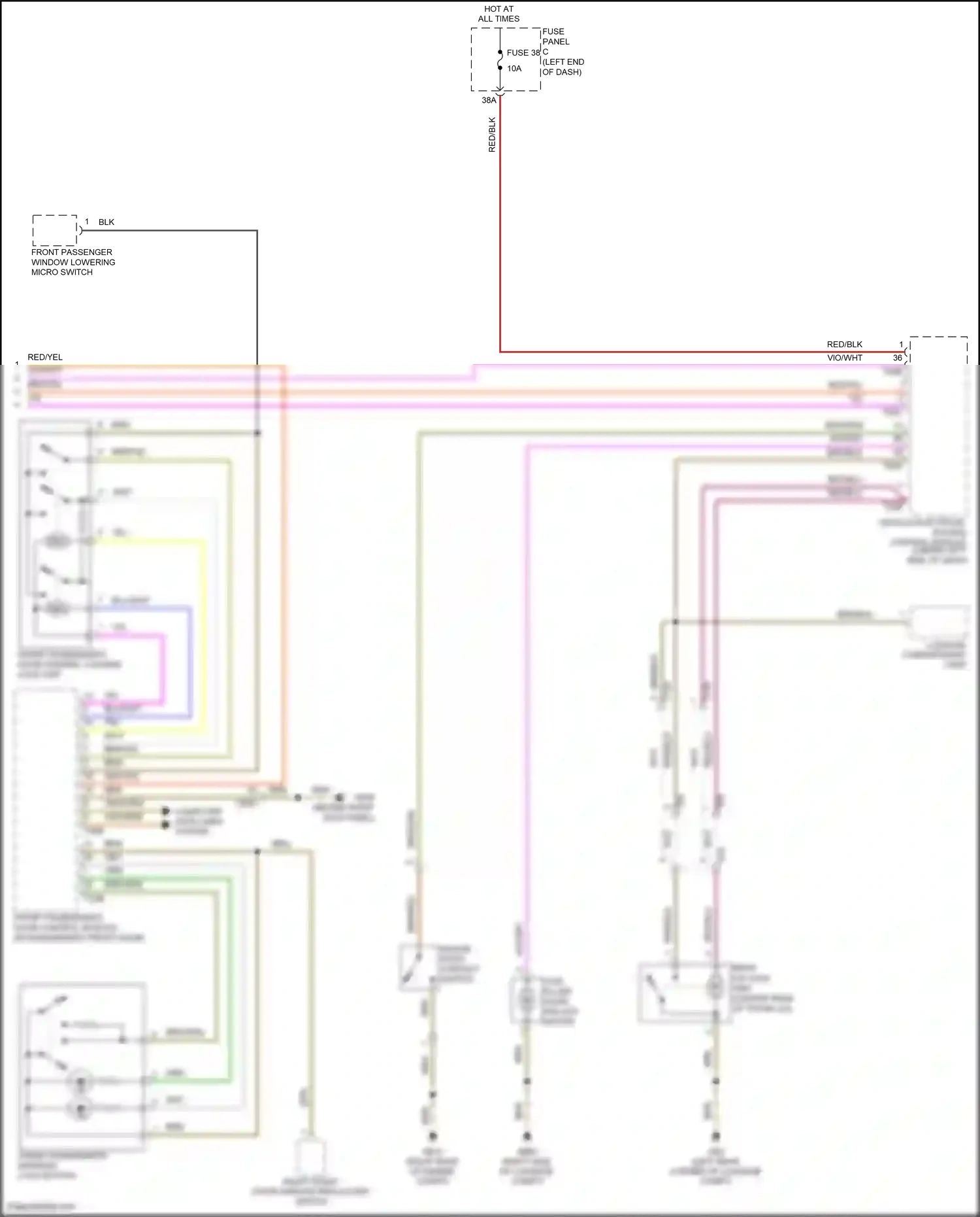 Volkswagen Eos I facelift (2010-2015) front passenger's door control module wiring diagram  (7 of 11)