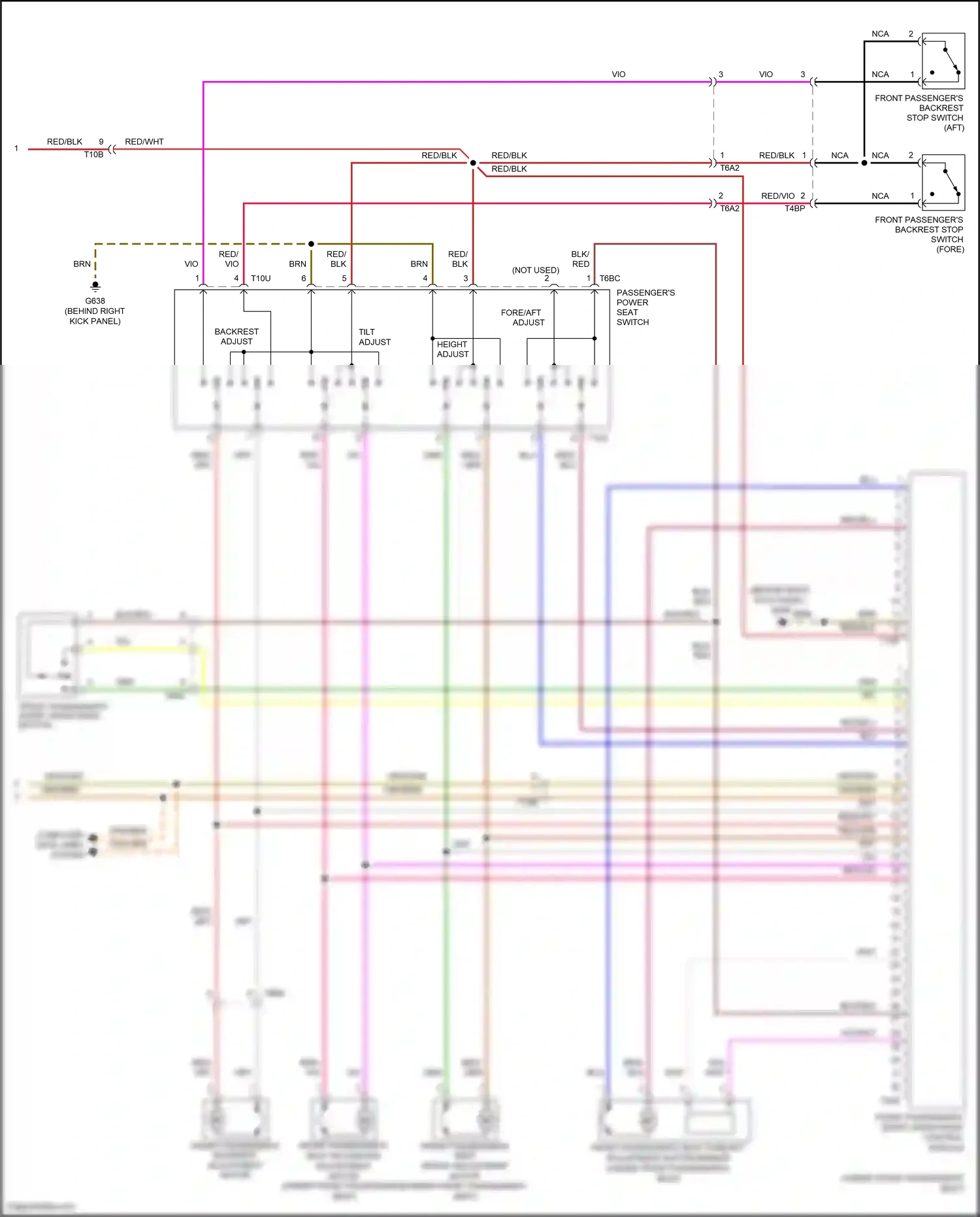 Volkswagen Eos I facelift (2010-2015) front passenger's entry assistance control module wiring diagram  (4 of 4)