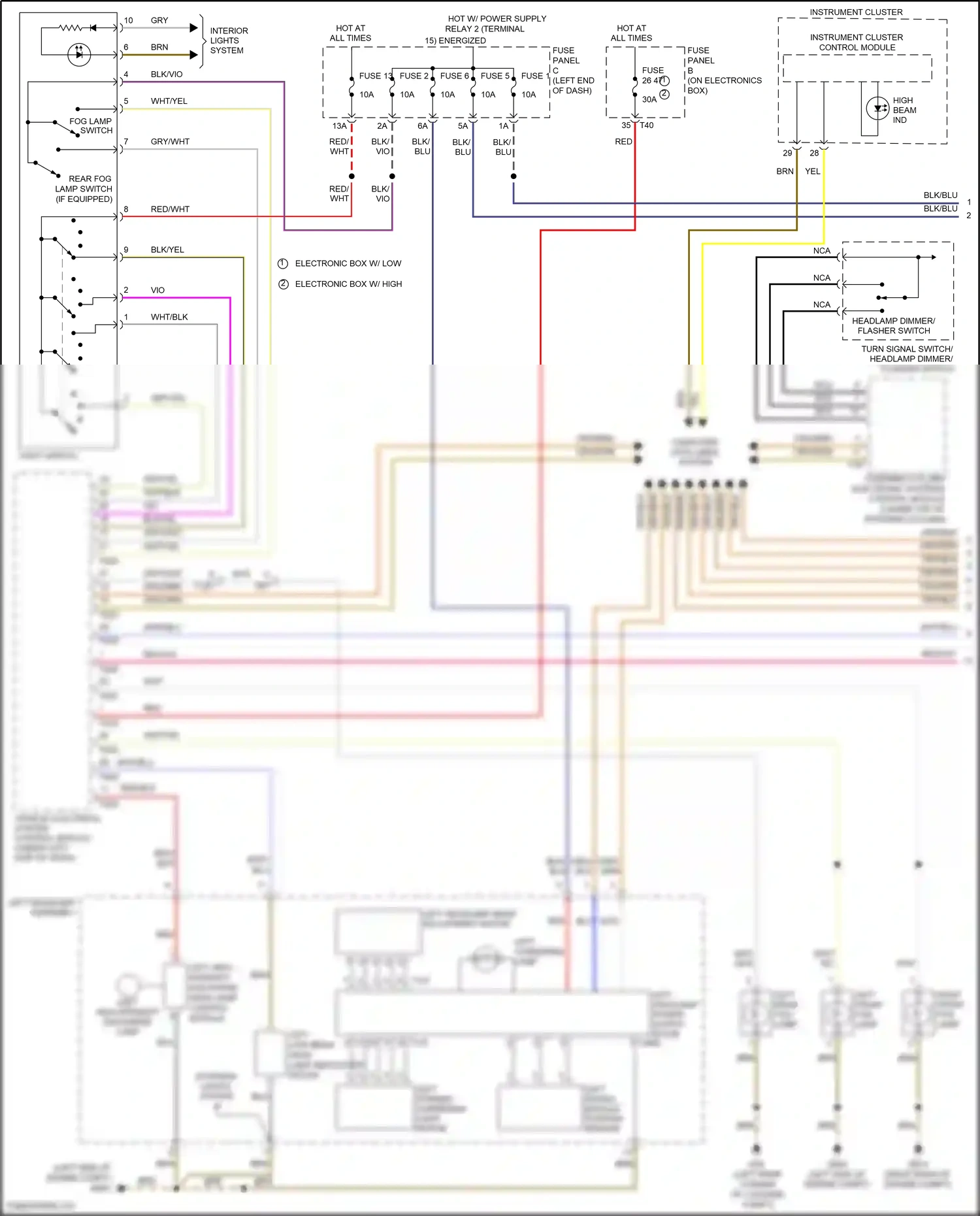 Volkswagen Eos I facelift (2010-2015) fuse panel b wiring diagram  (3 of 36)