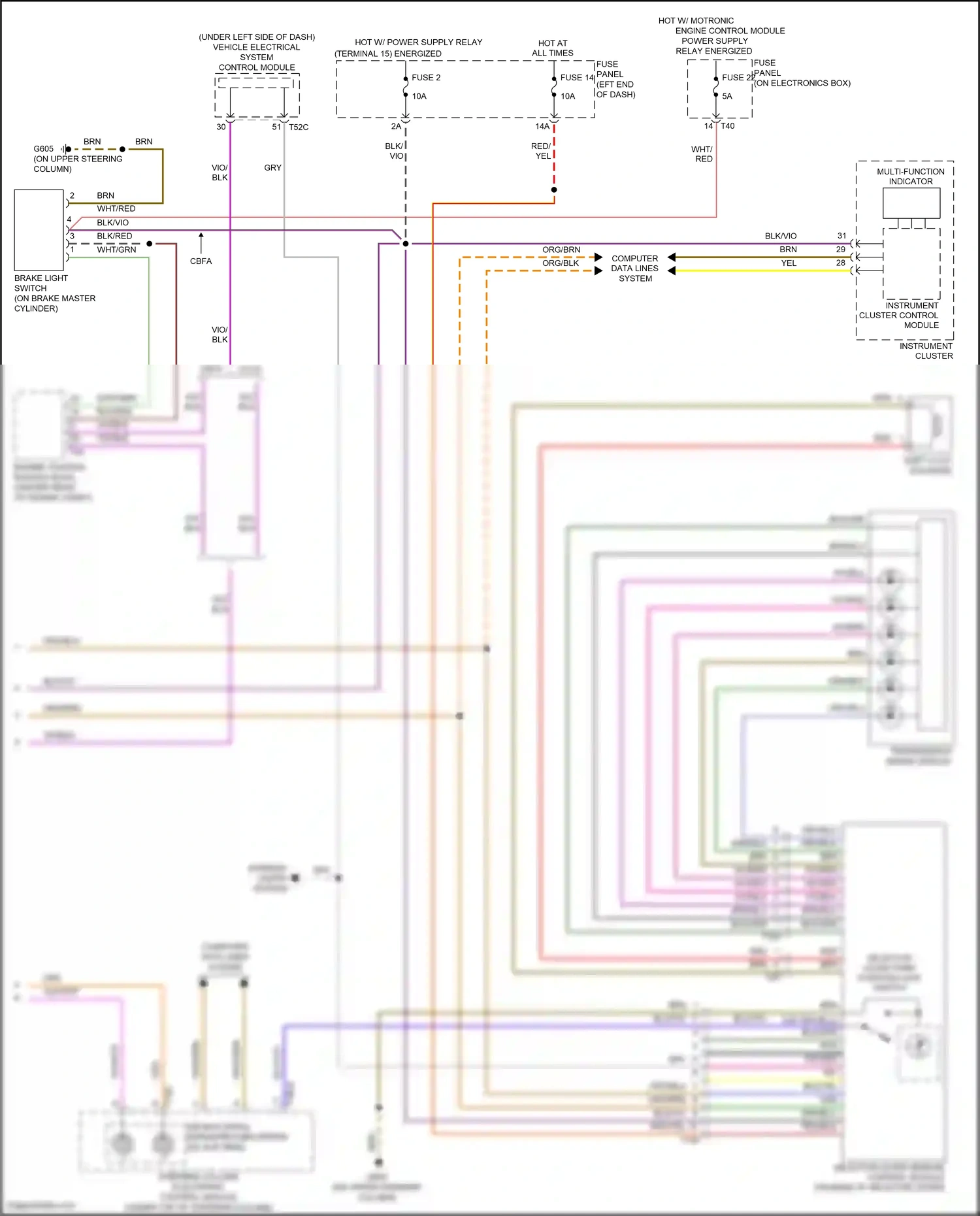 Volkswagen Eos I facelift (2010-2015) fuse panel b wiring diagram  (27 of 36)
