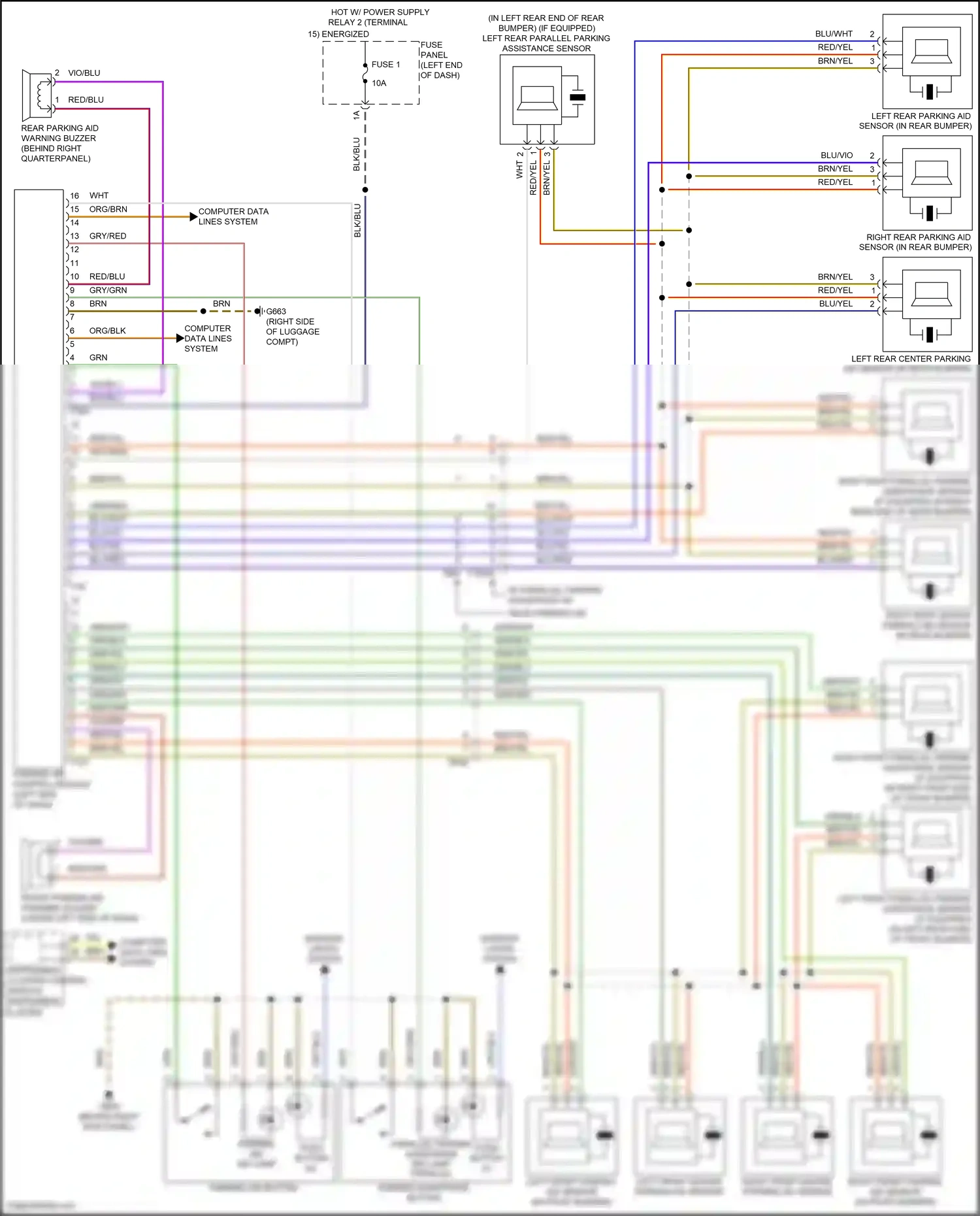 Volkswagen Eos I facelift (2010-2015) left front parallel parking assistance sensor wiring diagram  (1 of 1)