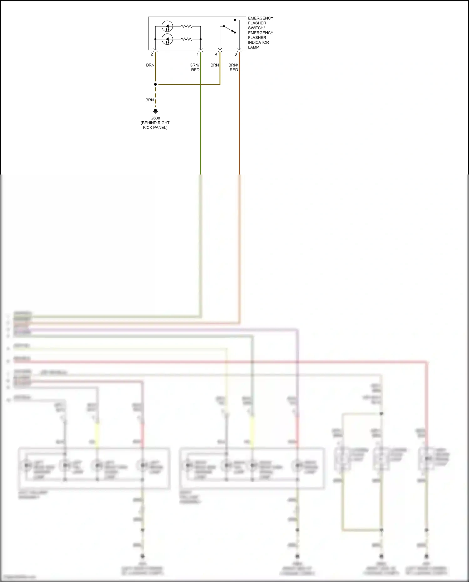 Volkswagen Eos I facelift (2010-2015) left tail lamp wiring diagram  (1 of 2)