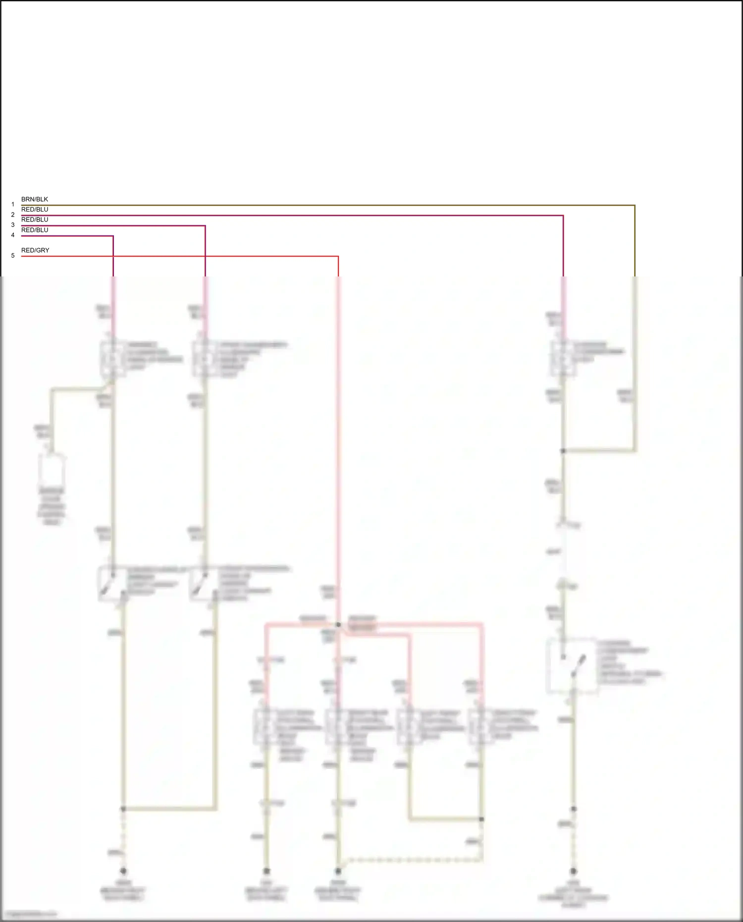 Volkswagen Eos I facelift (2010-2015) luggage compartment light switch wiring diagram  (1 of 1)