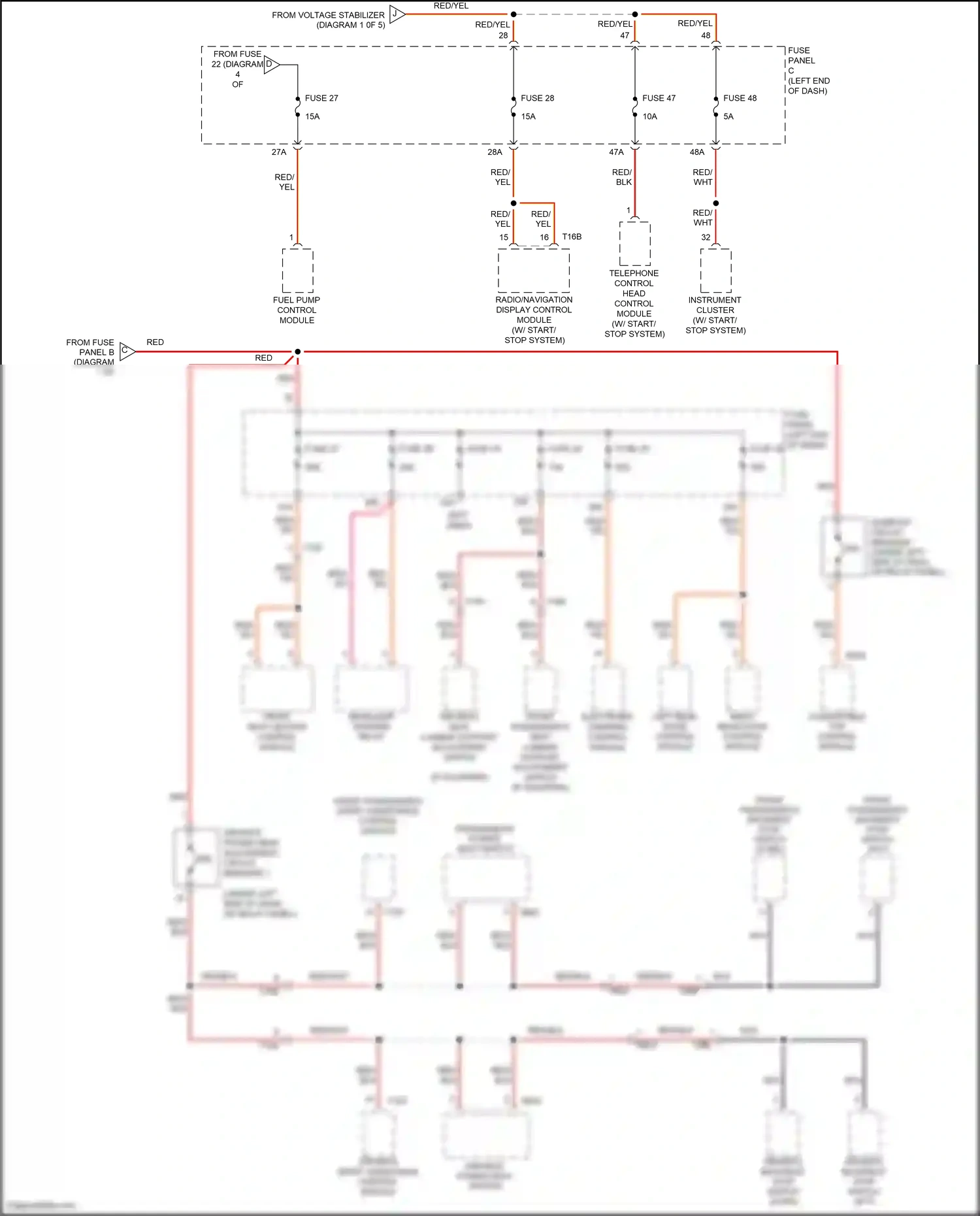 Volkswagen Eos I facelift (2010-2015) red wiring diagram  (35 of 68)