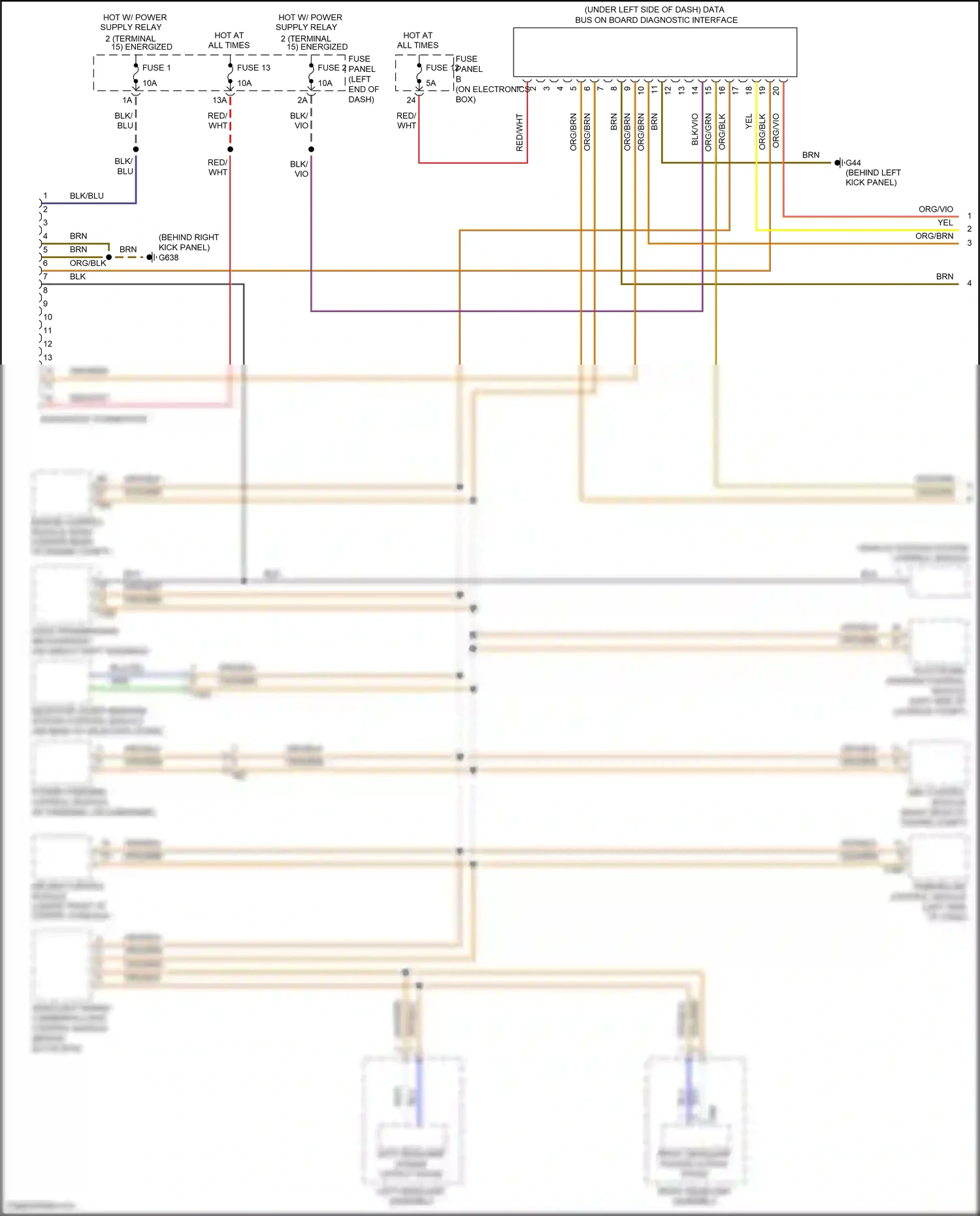 Volkswagen Eos I facelift (2010-2015) right front headlamp wiring diagram  (1 of 5)