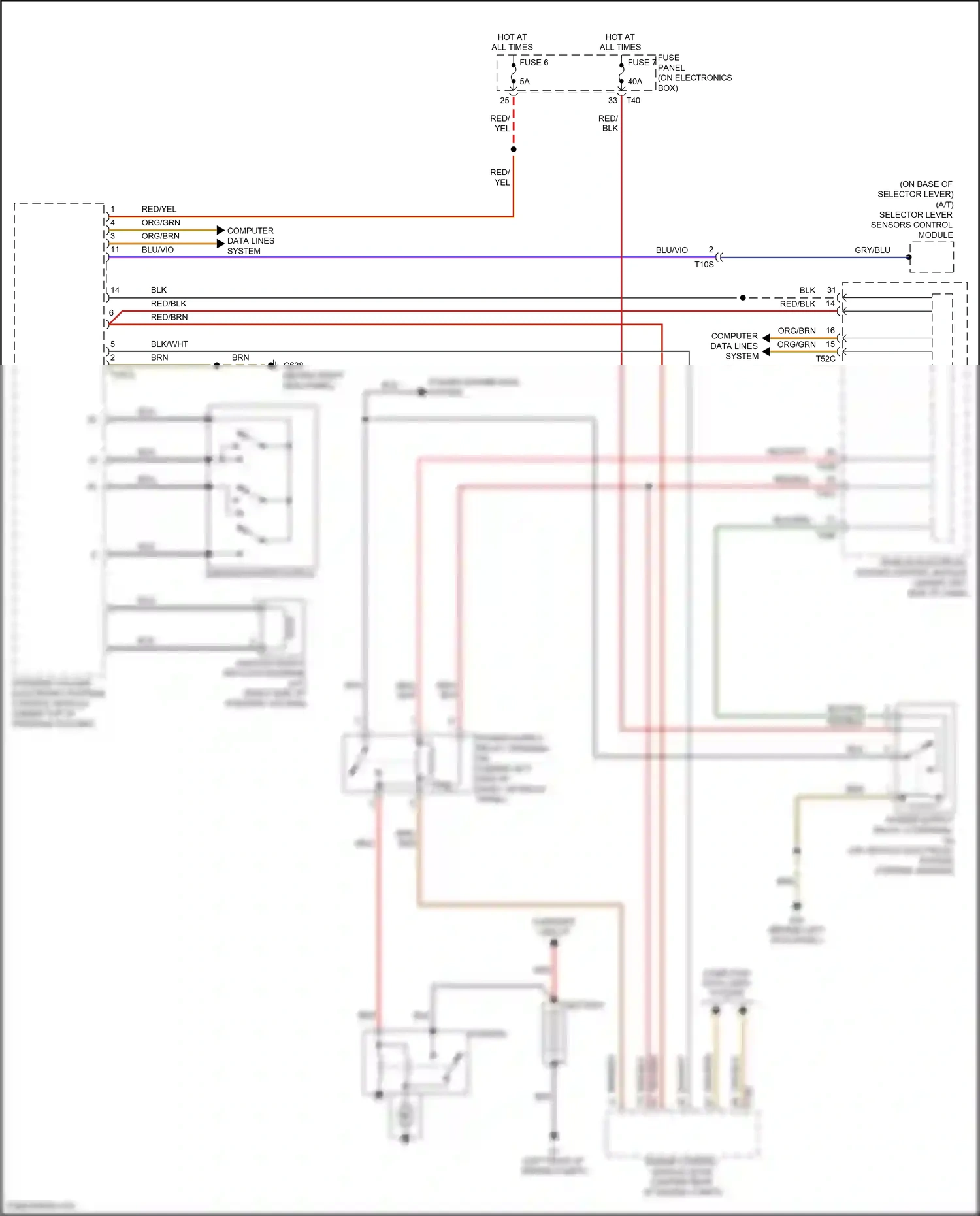 Volkswagen Eos I facelift (2010-2015) vehicle electrical system control module (under left wiring diagram  (1 of 2)