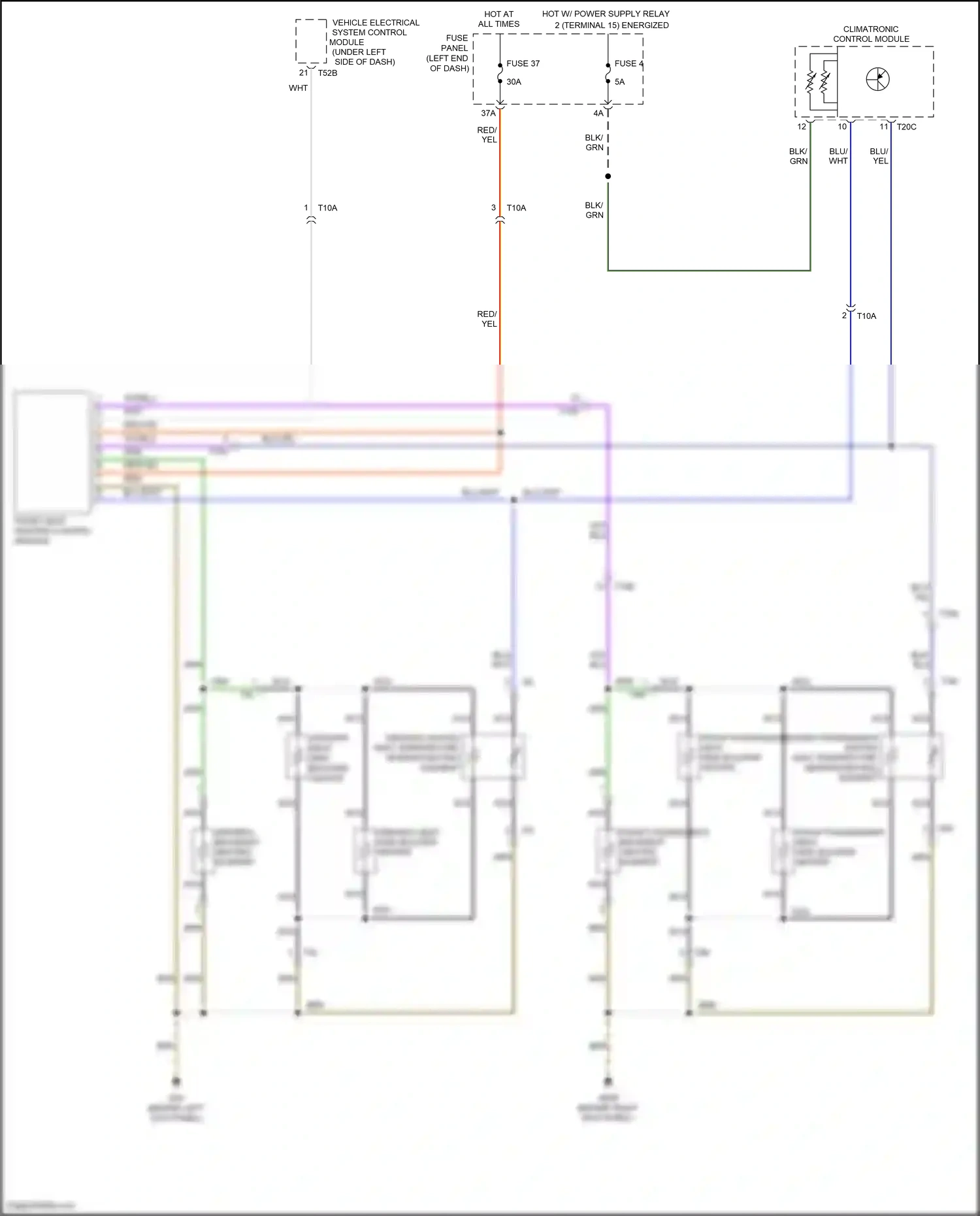 Volkswagen Eos I facelift (2010-2015) vehicle electrical system control wiring diagram  (1 of 1)
