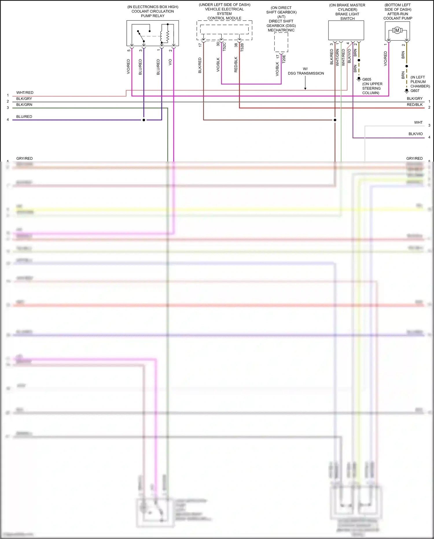 Volkswagen Eos I facelift (2010-2015) vio/blk wiring diagram  (10 of 19)