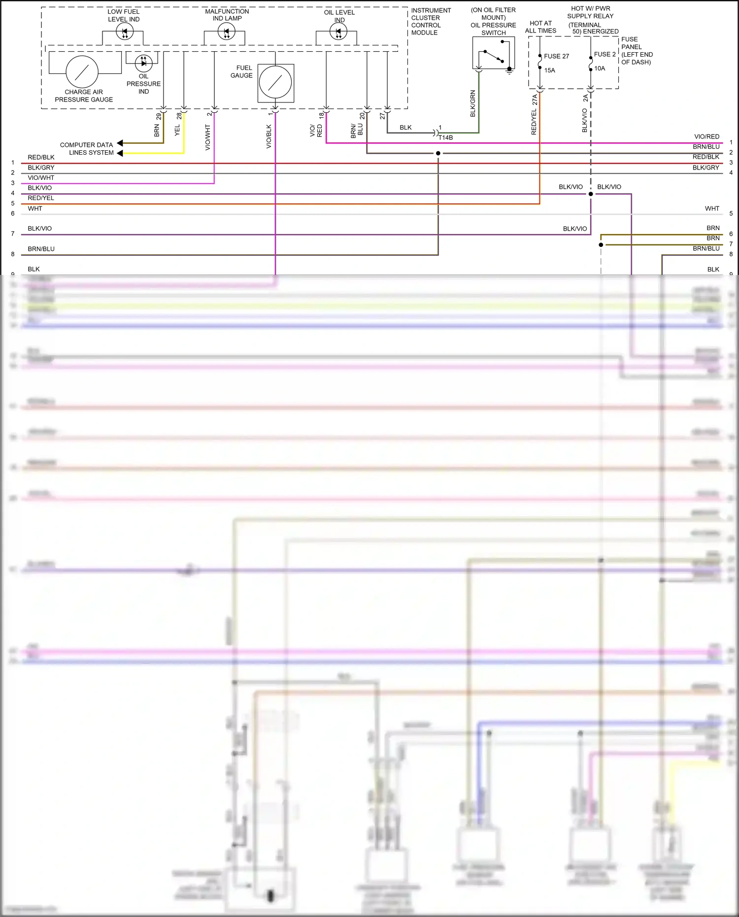 Volkswagen Eos I facelift (2010-2015) vio/wht wiring diagram  (26 of 30)