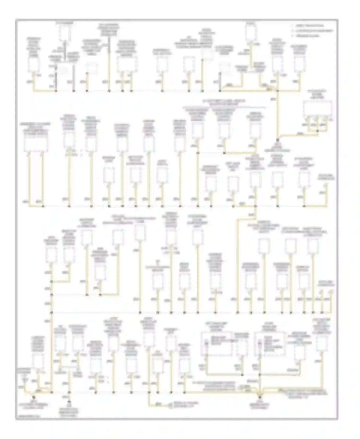 Eos Volkswagen I (2006-2011): Ground distribution circuit (2 of 3)