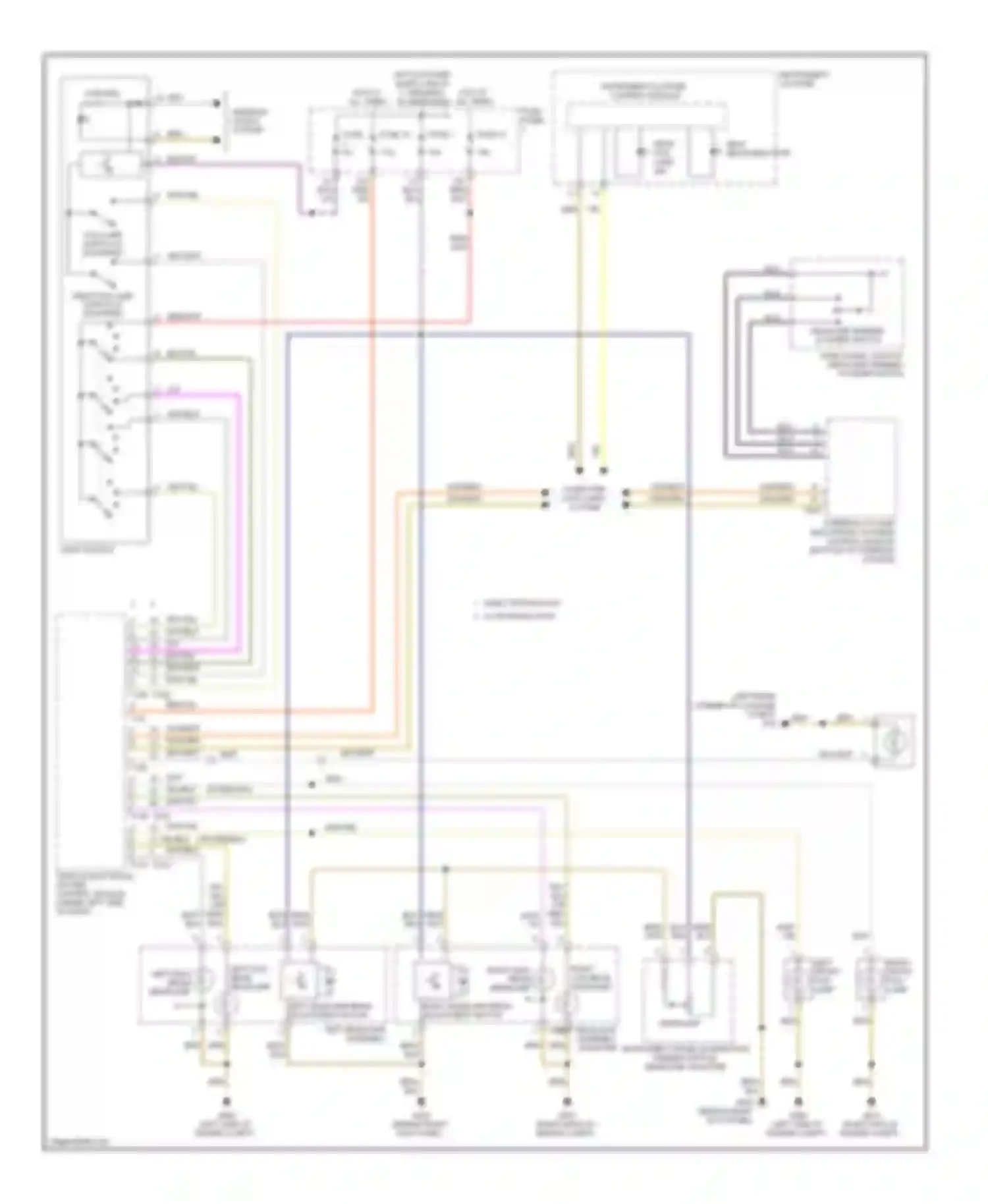 Eos Volkswagen I (2006-2011): Headlights circuit, without high intensity gas discharge headlights