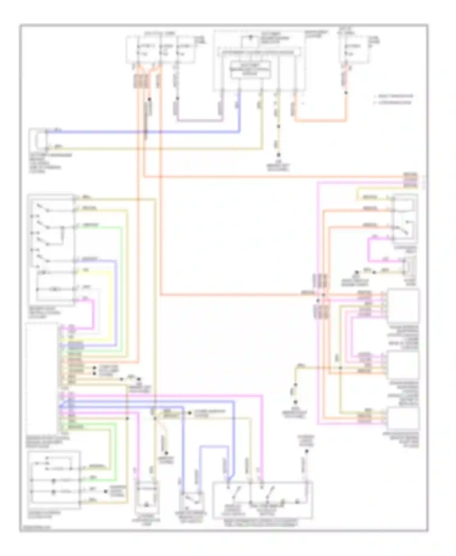 Eos Volkswagen I (2006-2011): Power door locks circuit (1 of 2)