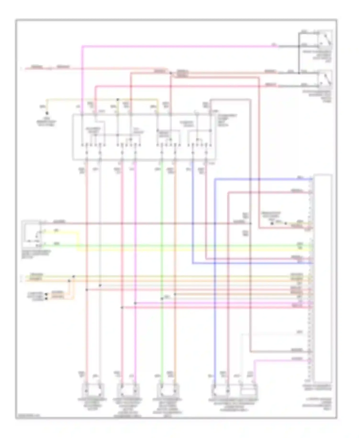 Eos Volkswagen I (2006-2011): Power seats circuit (2 of 2)