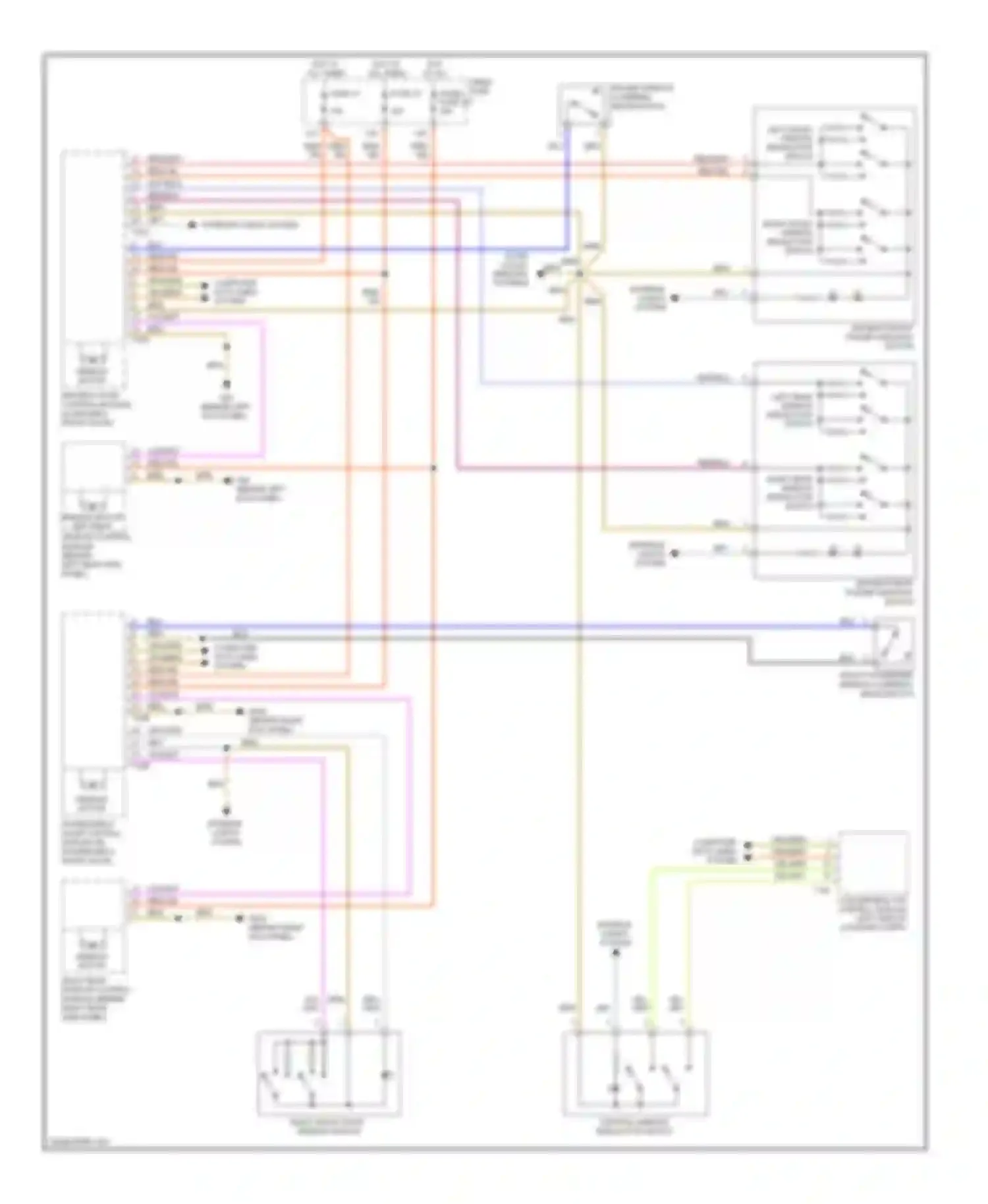 Eos Volkswagen I (2006-2011): Power windows circuit