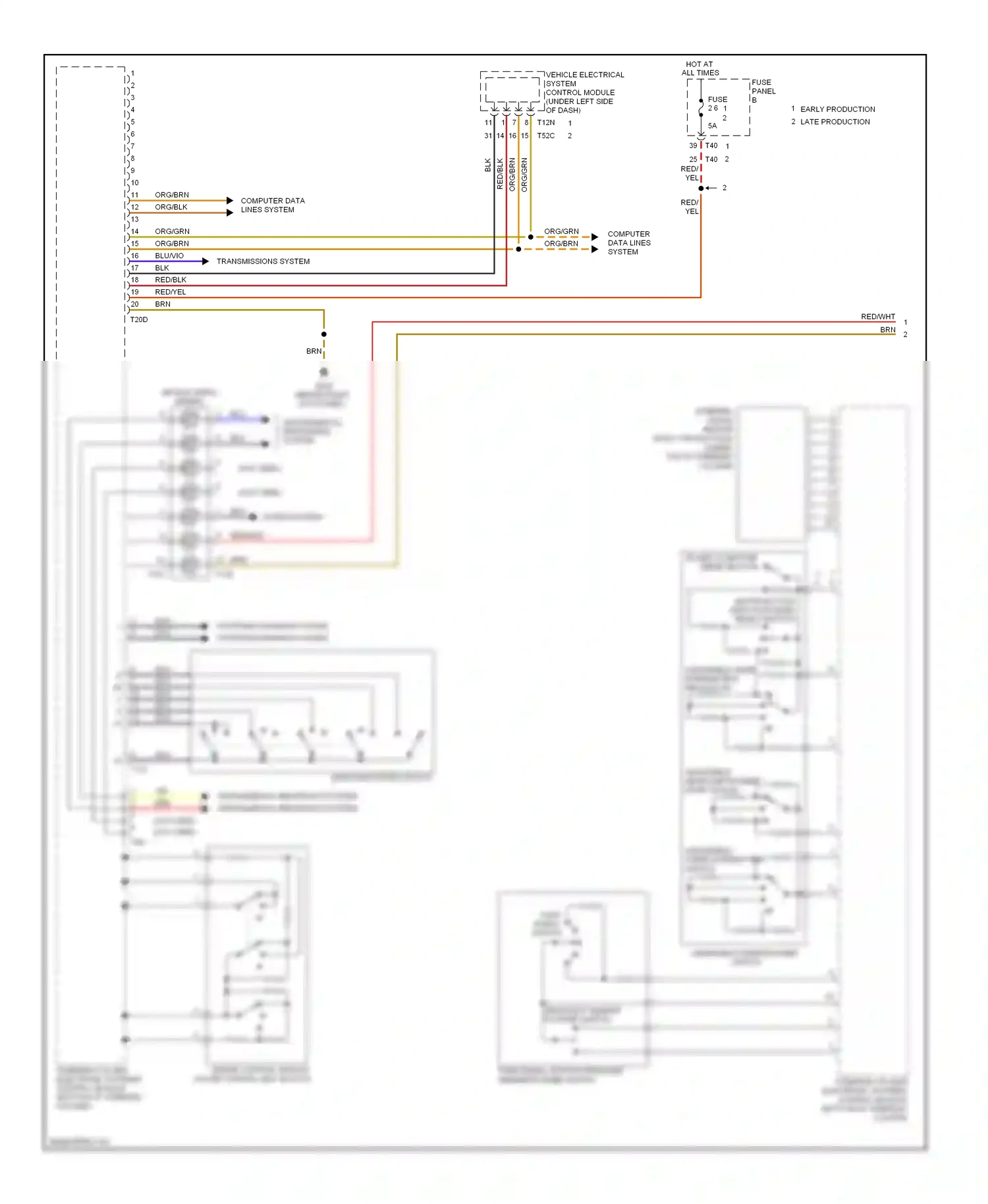 Volkswagen Eos I (2006-2011) blu wiring diagram  (8 of 66)