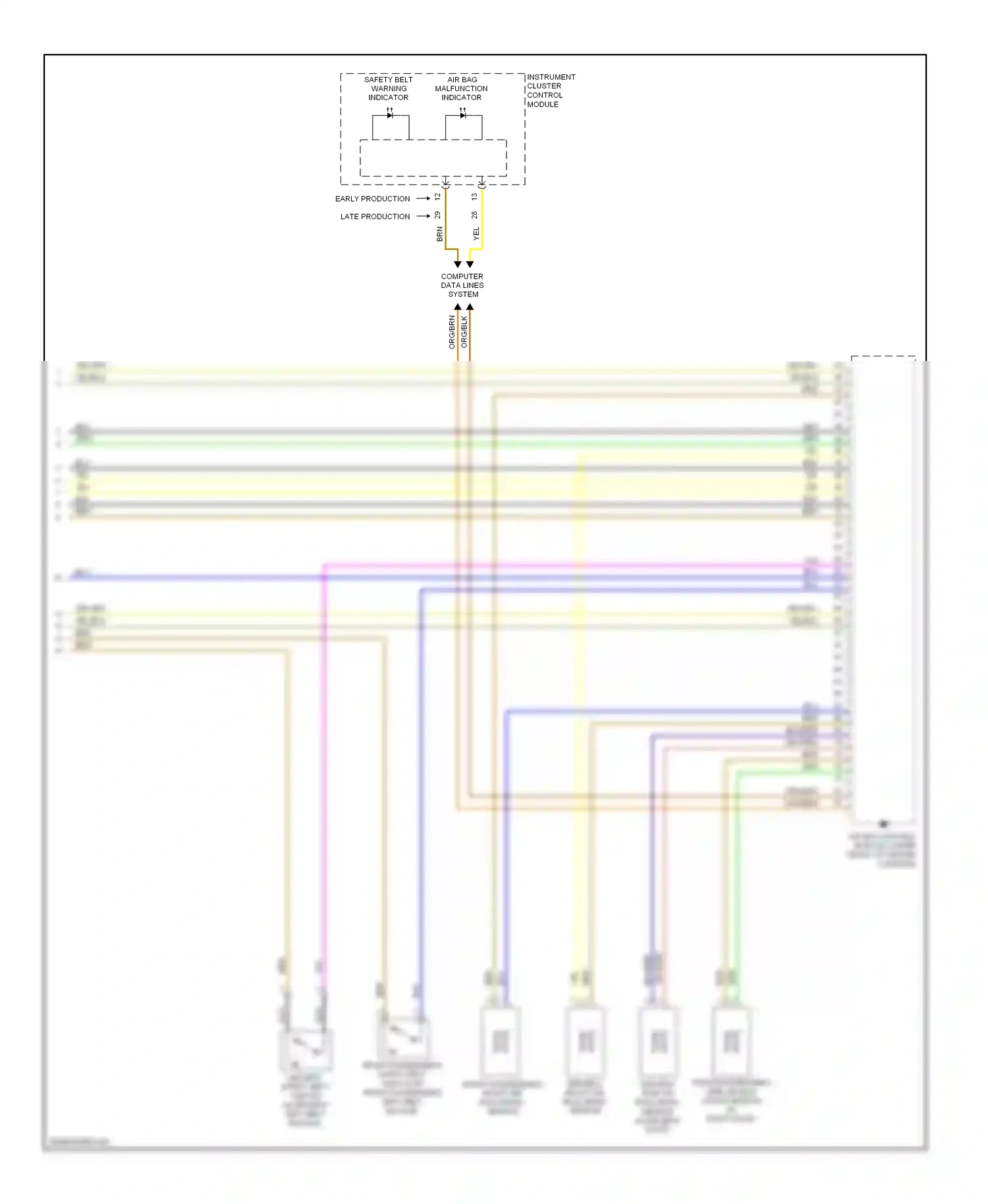 Volkswagen Eos I (2006-2011) driver's front air- bag crash sensor wiring diagram  (1 of 1)