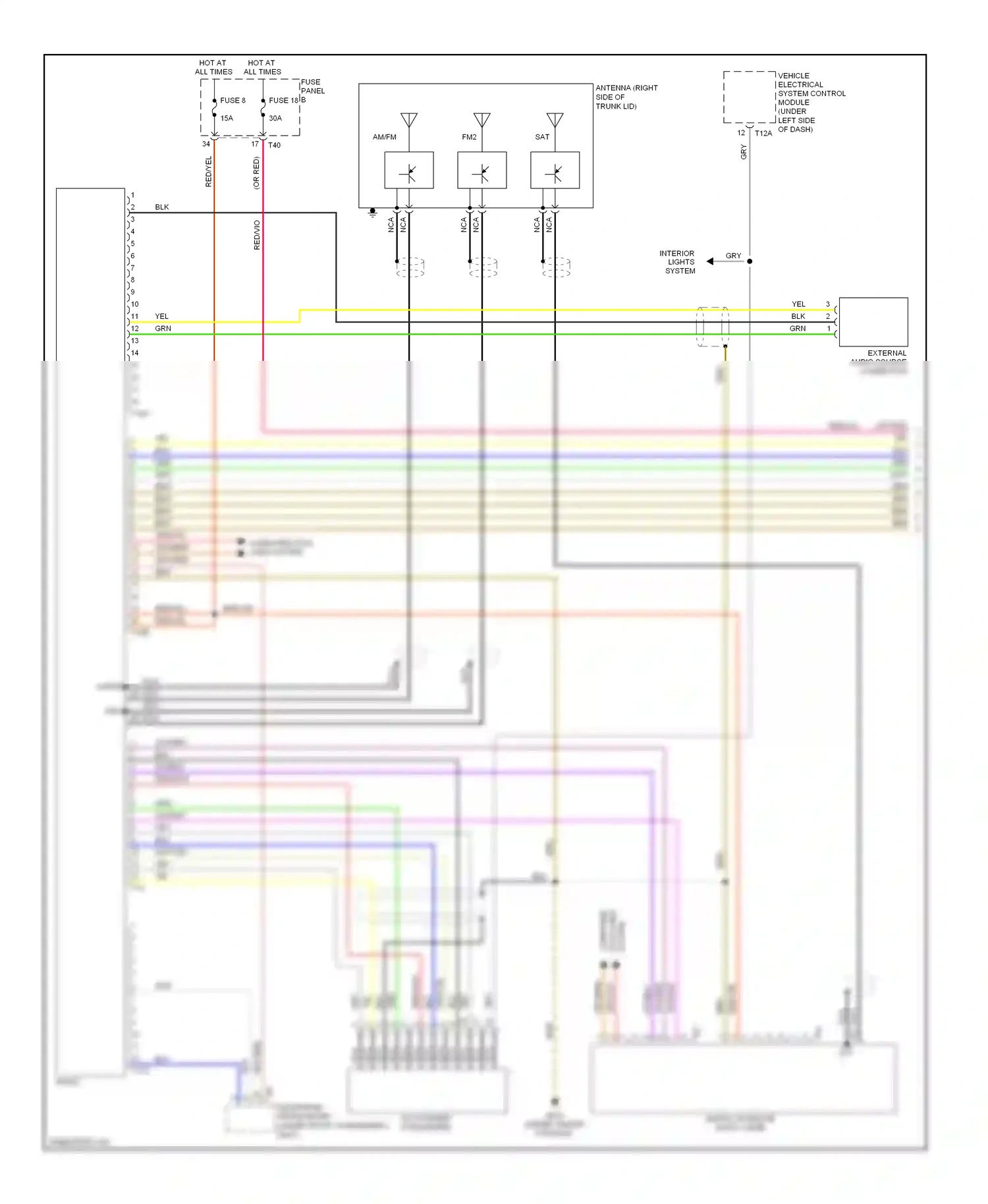 Volkswagen Eos I (2006-2011) external audio source connector wiring diagram  (8 of 11)