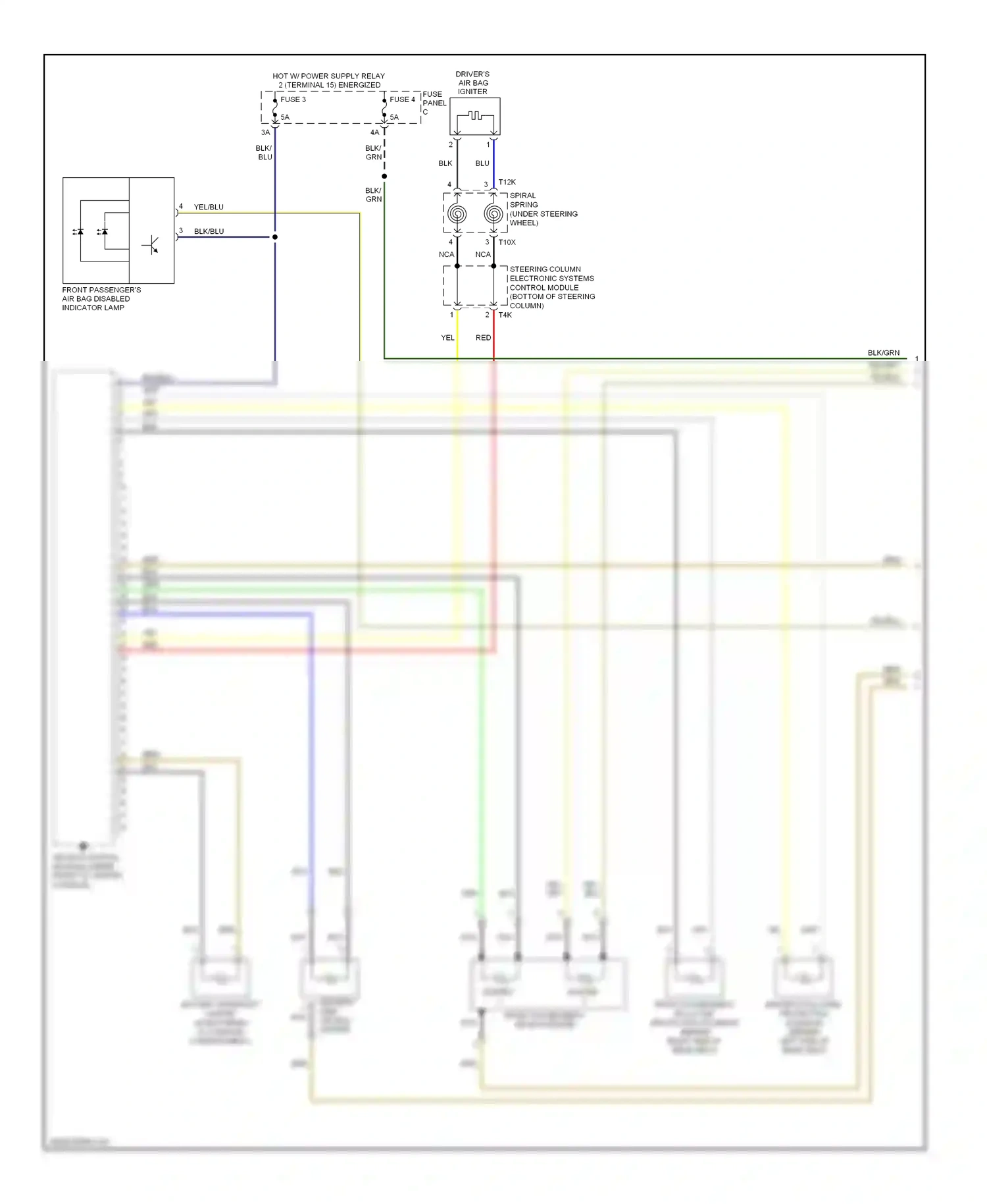 Volkswagen Eos I (2006-2011) front passenger's air bag igniter wiring diagram  (1 of 1)