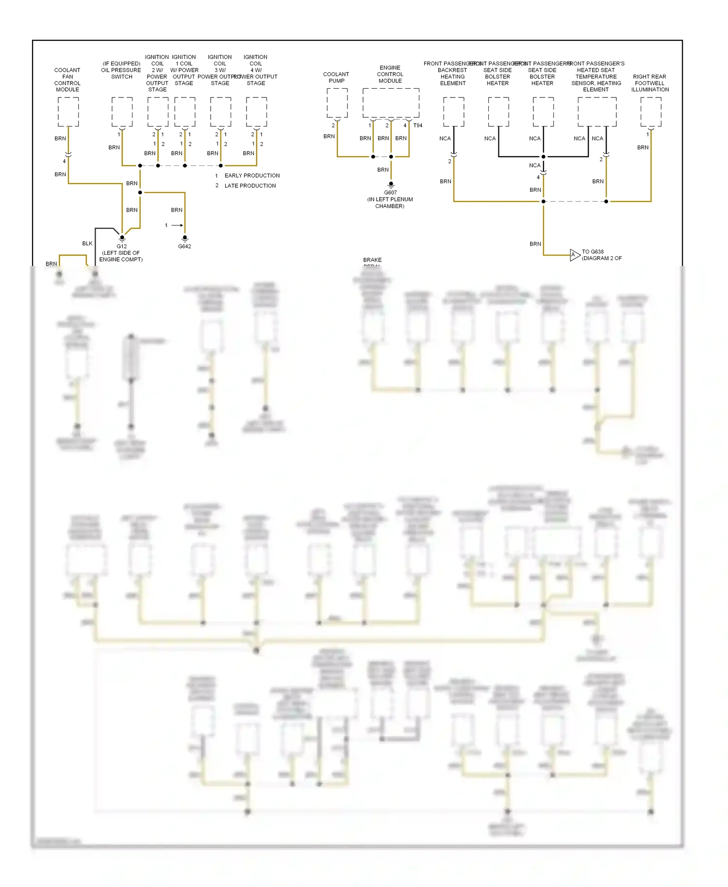 Volkswagen Eos I (2006-2011) front passenger's backrest heating element wiring diagram  (1 of 2)