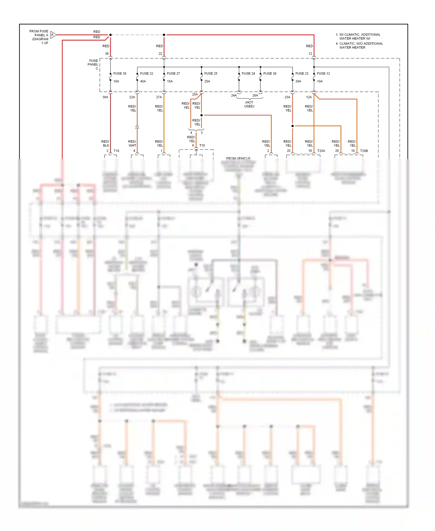 Volkswagen Eos I (2006-2011) fuse 19 wiring diagram  (2 of 2)