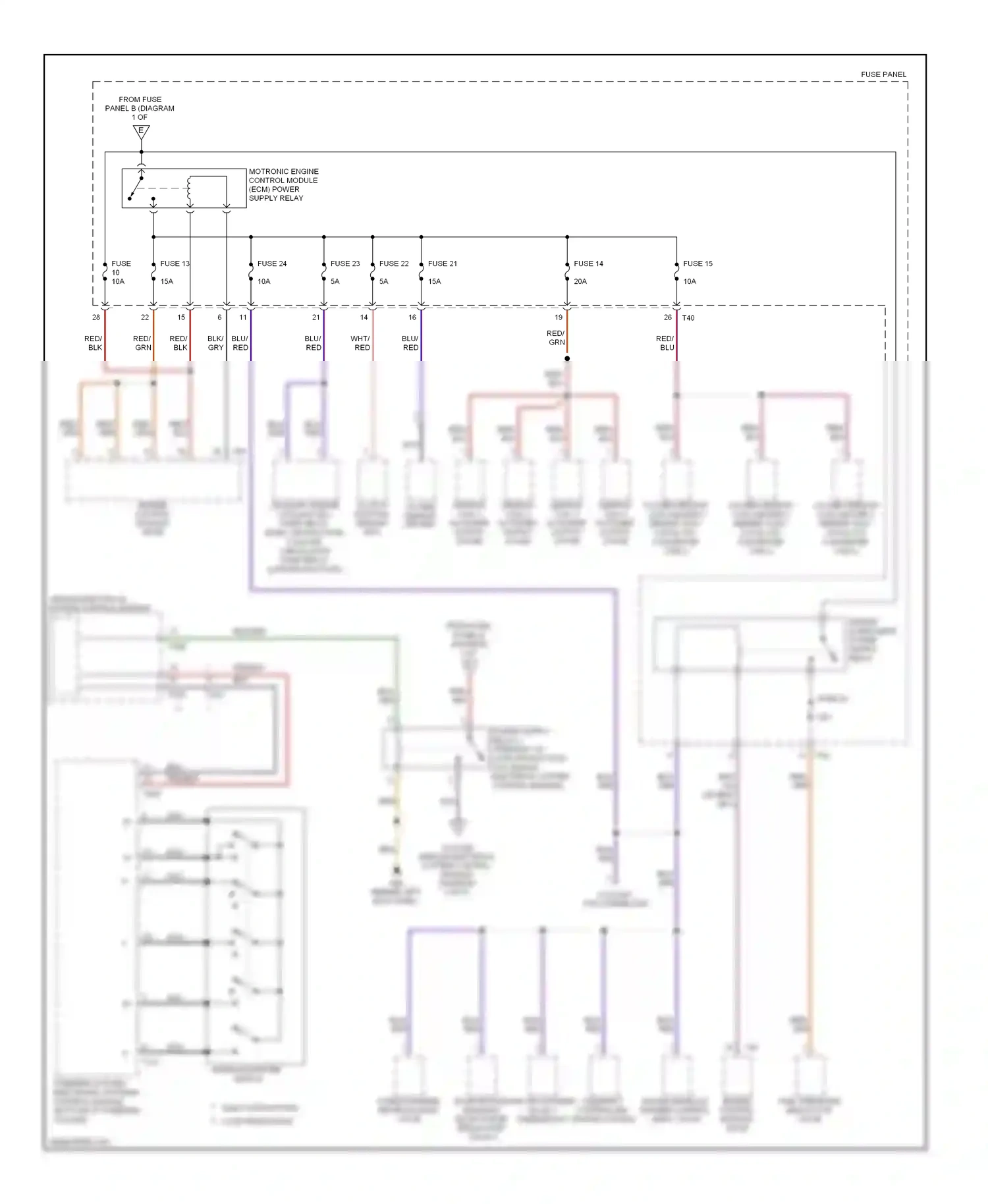 Volkswagen Eos I (2006-2011) fuse 20 wiring diagram  (1 of 1)