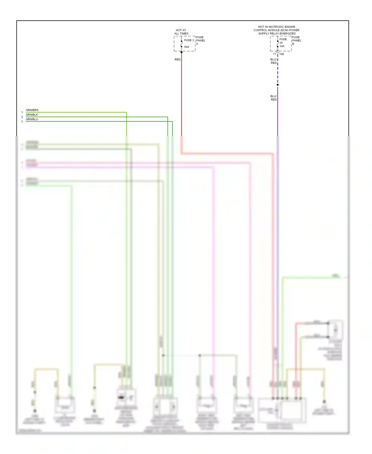 Volkswagen Eos I (2006-2011) fuse 3 wiring diagram  (1 of 5)