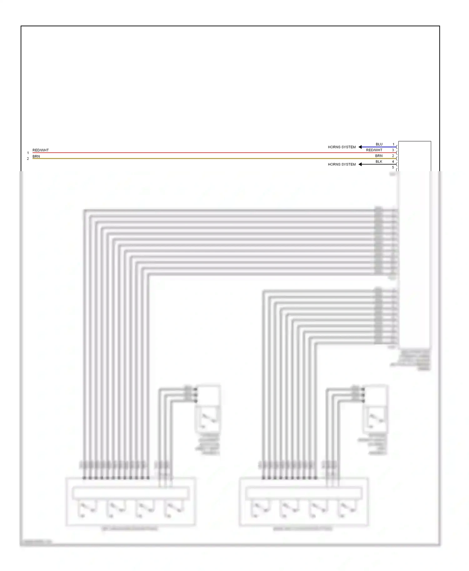 Volkswagen Eos I (2006-2011) horns system wiring diagram  (2 of 3)