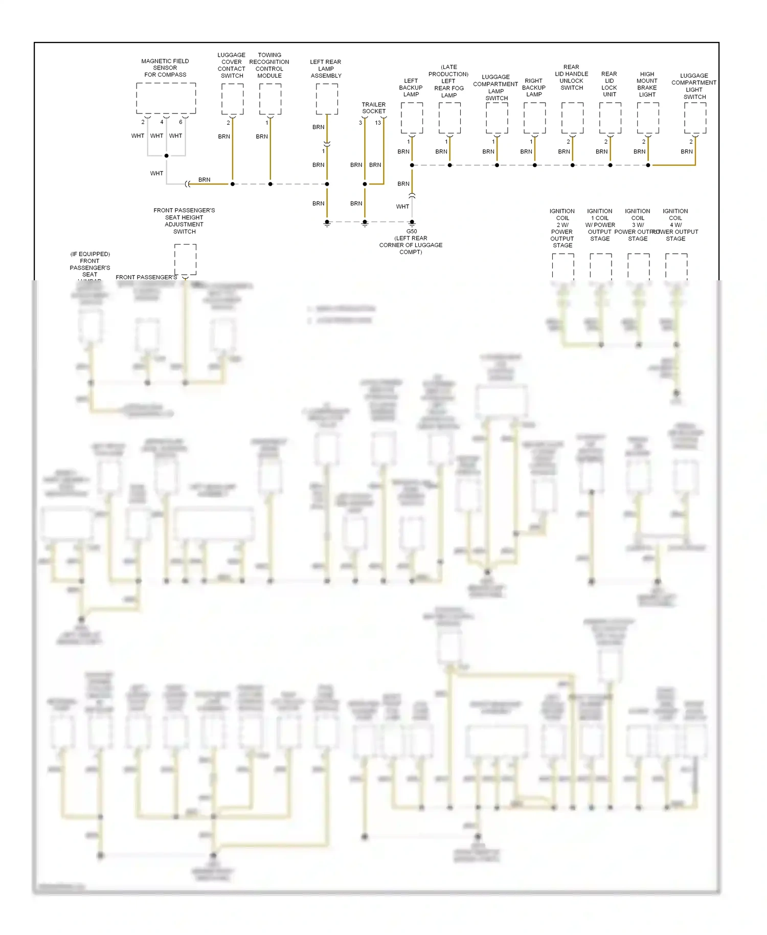 Volkswagen Eos I (2006-2011) left rear lamp assembly wiring diagram  (1 of 1)