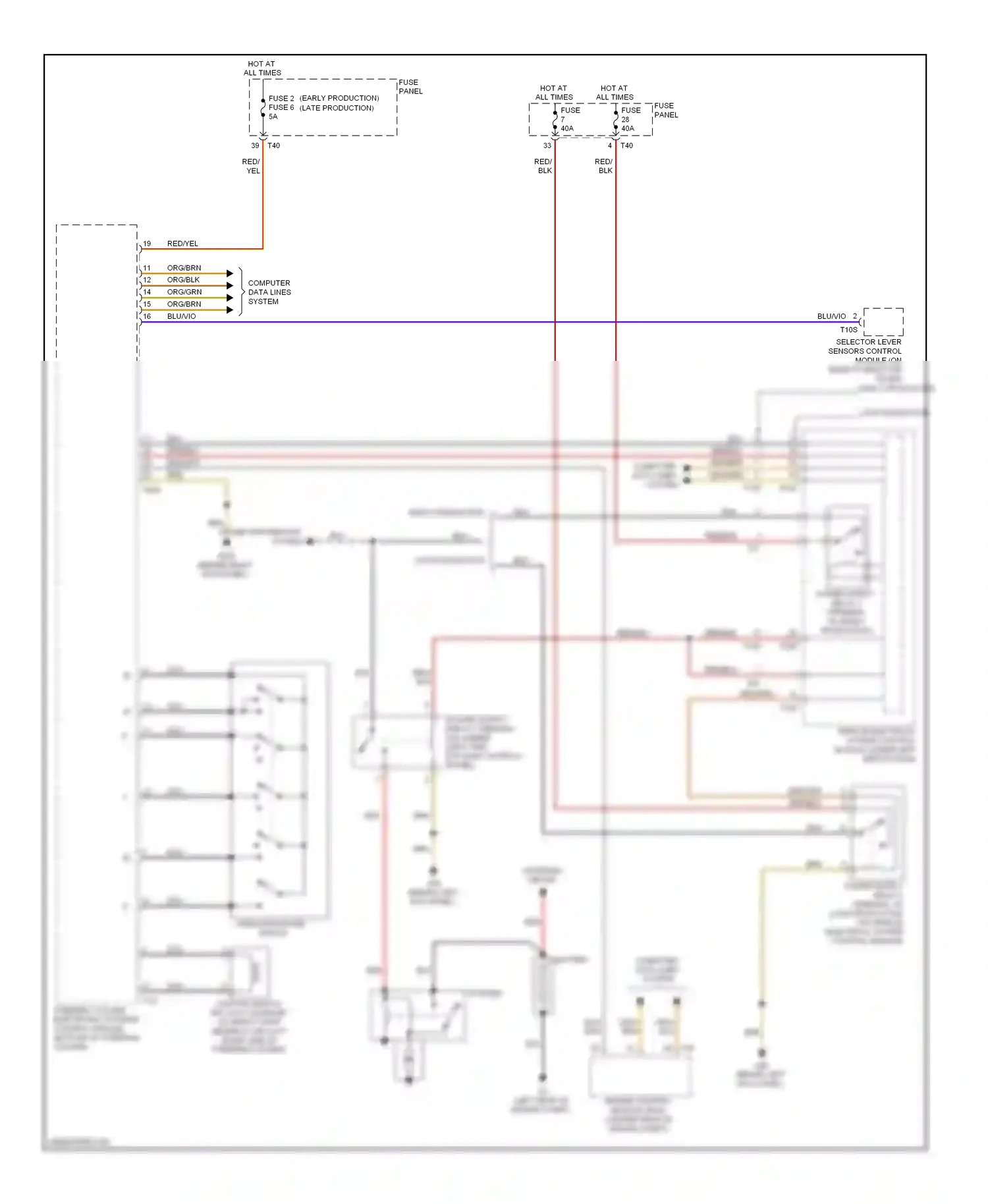 Volkswagen Eos I (2006-2011) power distribution system wiring diagram  (3 of 6)