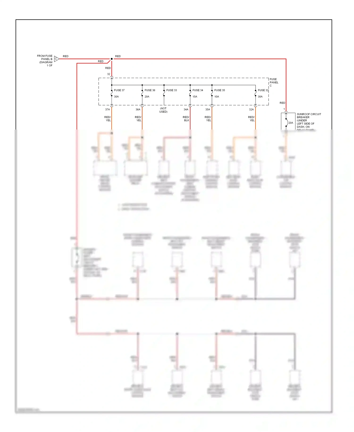 Volkswagen Eos I (2006-2011) red wiring diagram  (40 of 65)