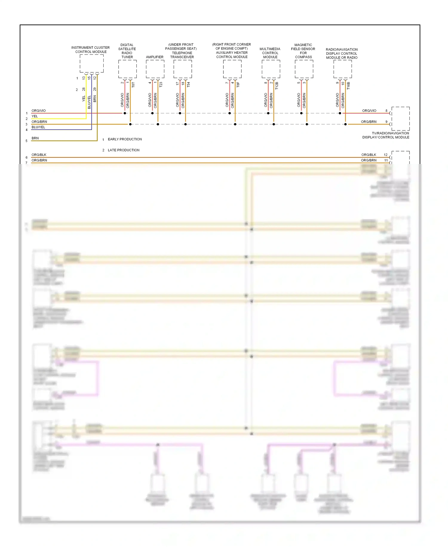 Volkswagen Eos I (2006-2011) right rear door control module wiring diagram  (1 of 4)