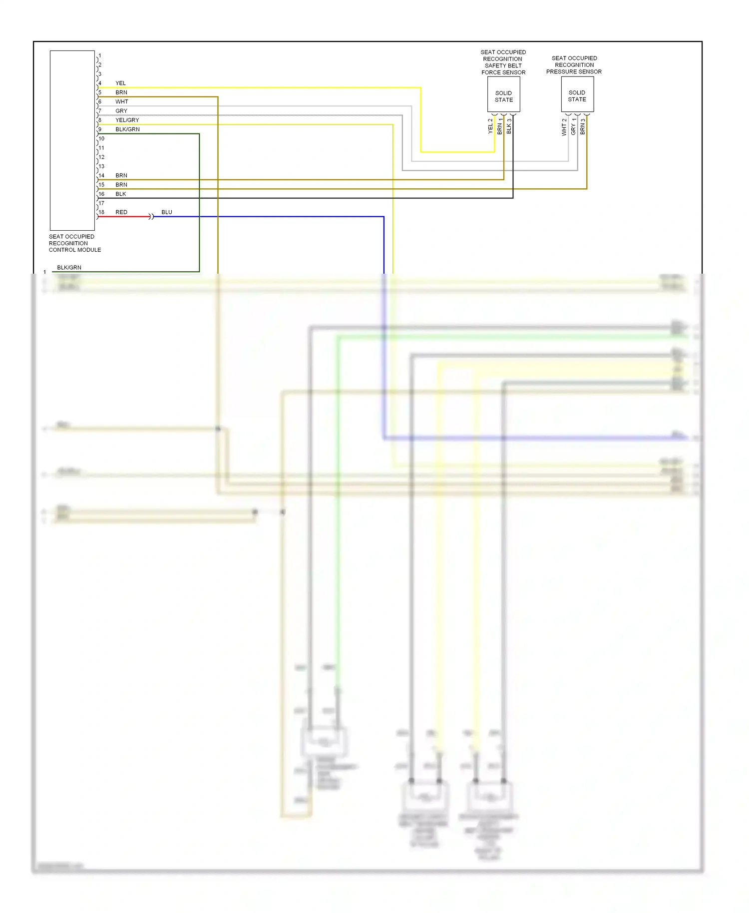 Volkswagen Eos I (2006-2011) seat occupied recognition control module wiring diagram  (1 of 1)