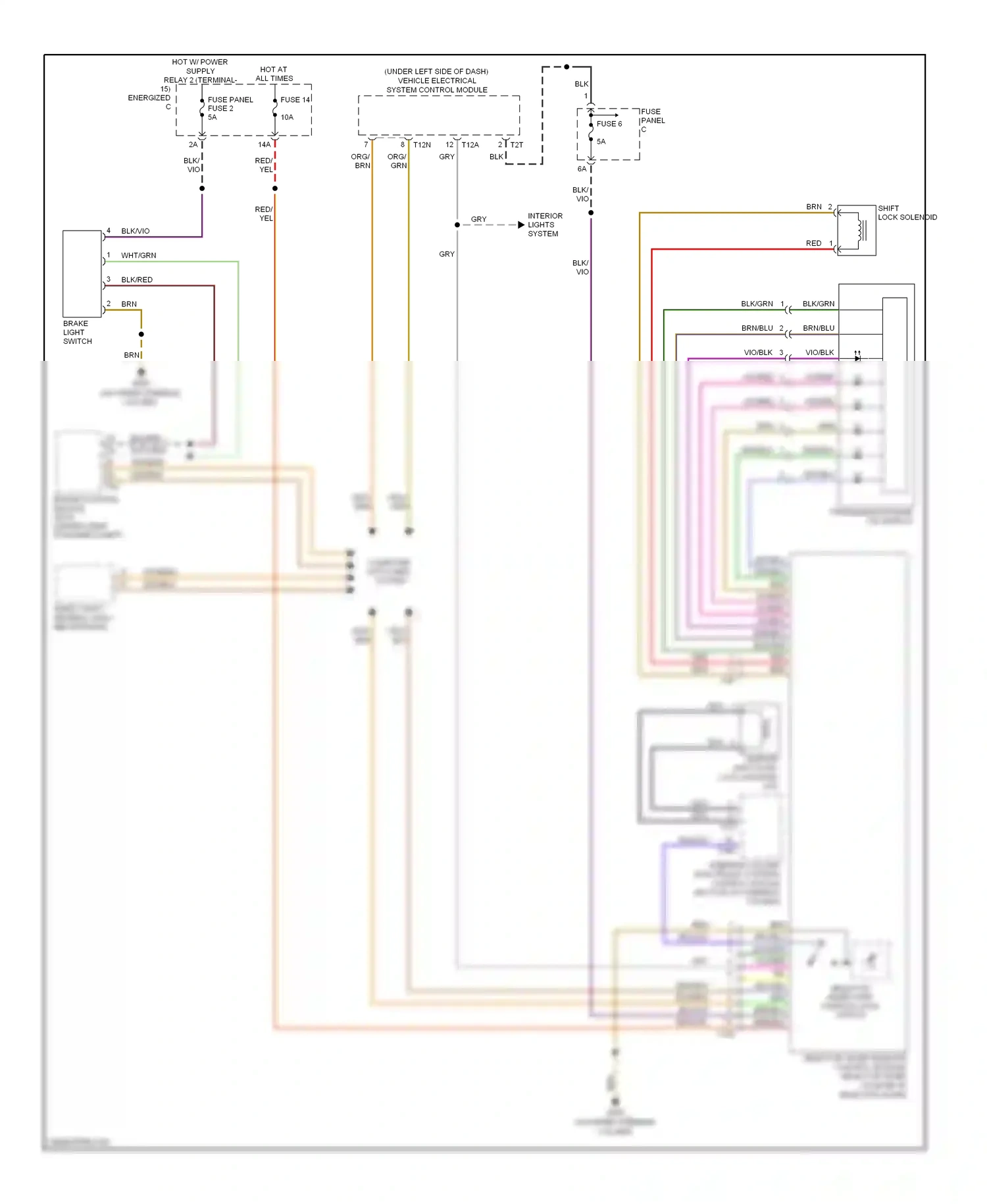 Volkswagen Eos I (2006-2011) vio/brn wiring diagram  (11 of 12)