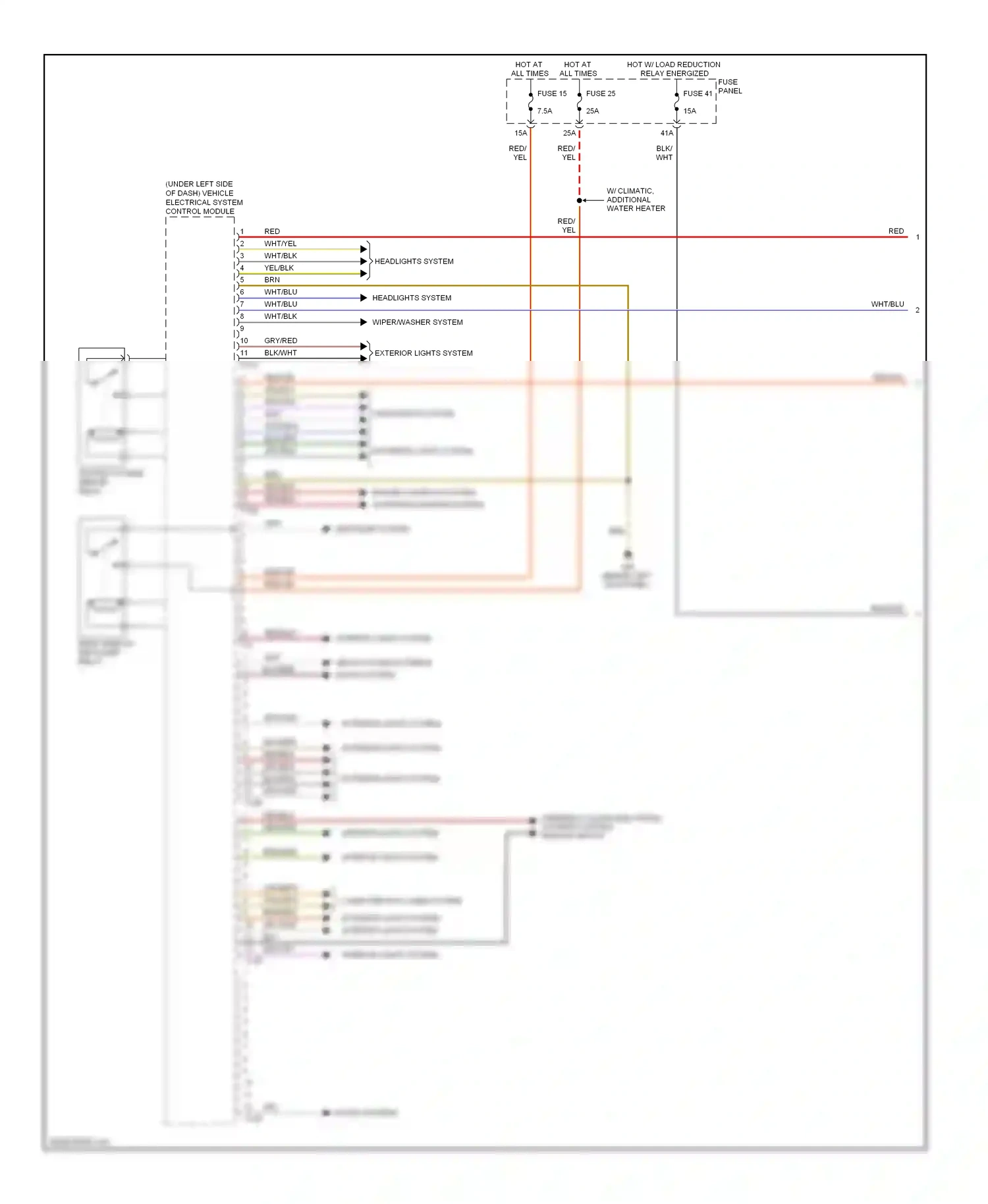 Volkswagen Eos I (2006-2011) yel wiring diagram  (9 of 82)