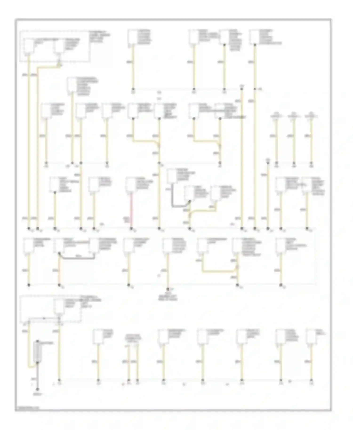 EuroVan Volkswagen T4 facelift (1997-2003): Ground distribution circuit (2 of 3)